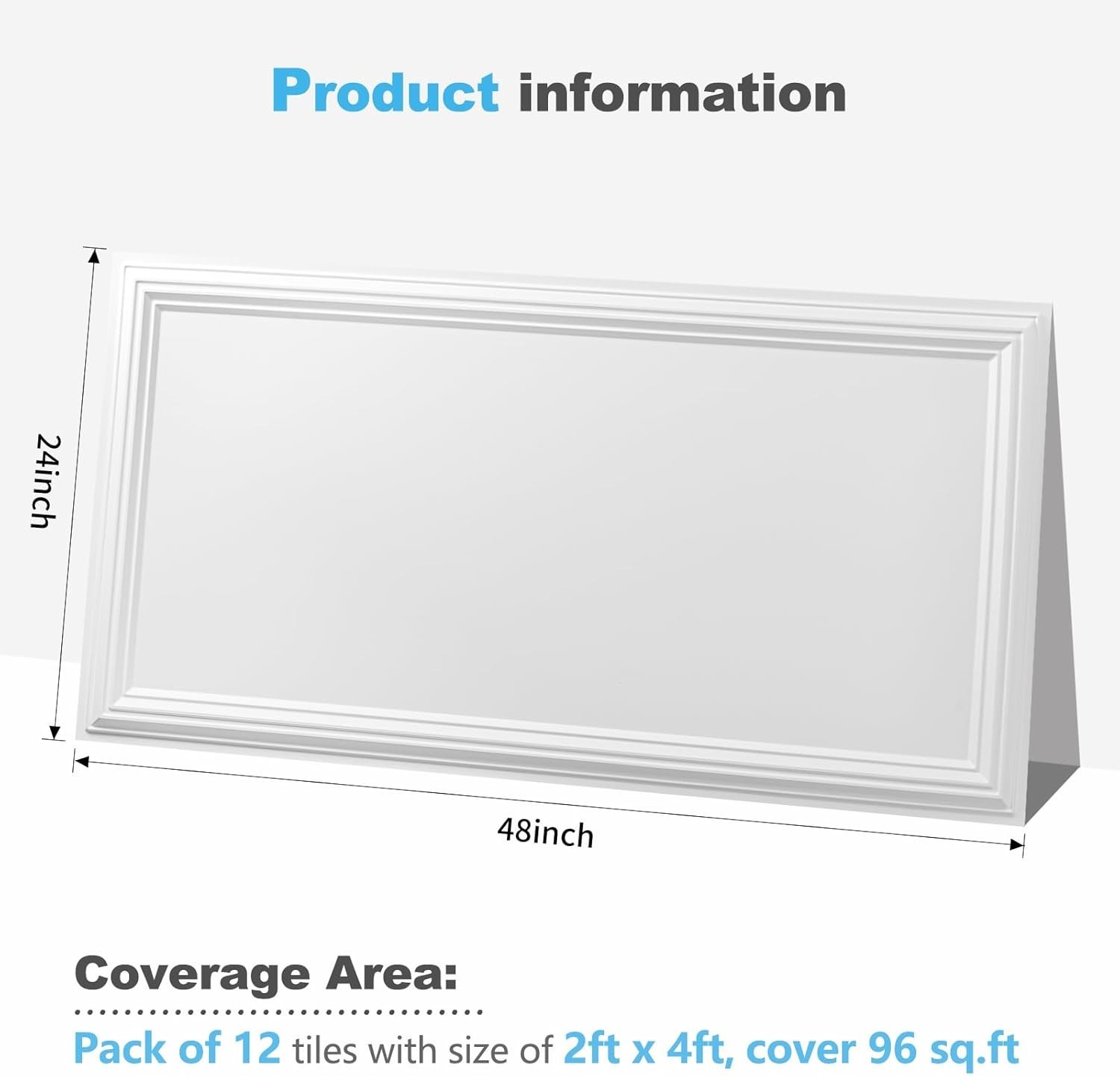 Drop Ceiling Tiles 48×24, Decorative PVC Ceiling Panels, Waterproof Rustproof…