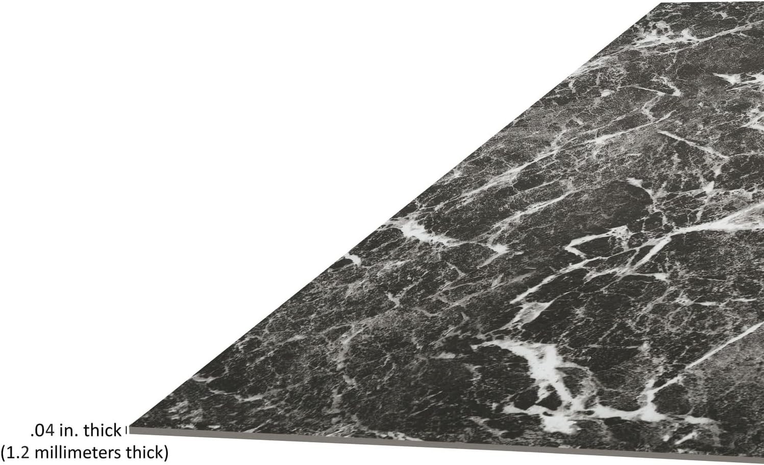 Home Decor Nexus Vinyl Tiles – Dark Grey White Vein, 20-Pack