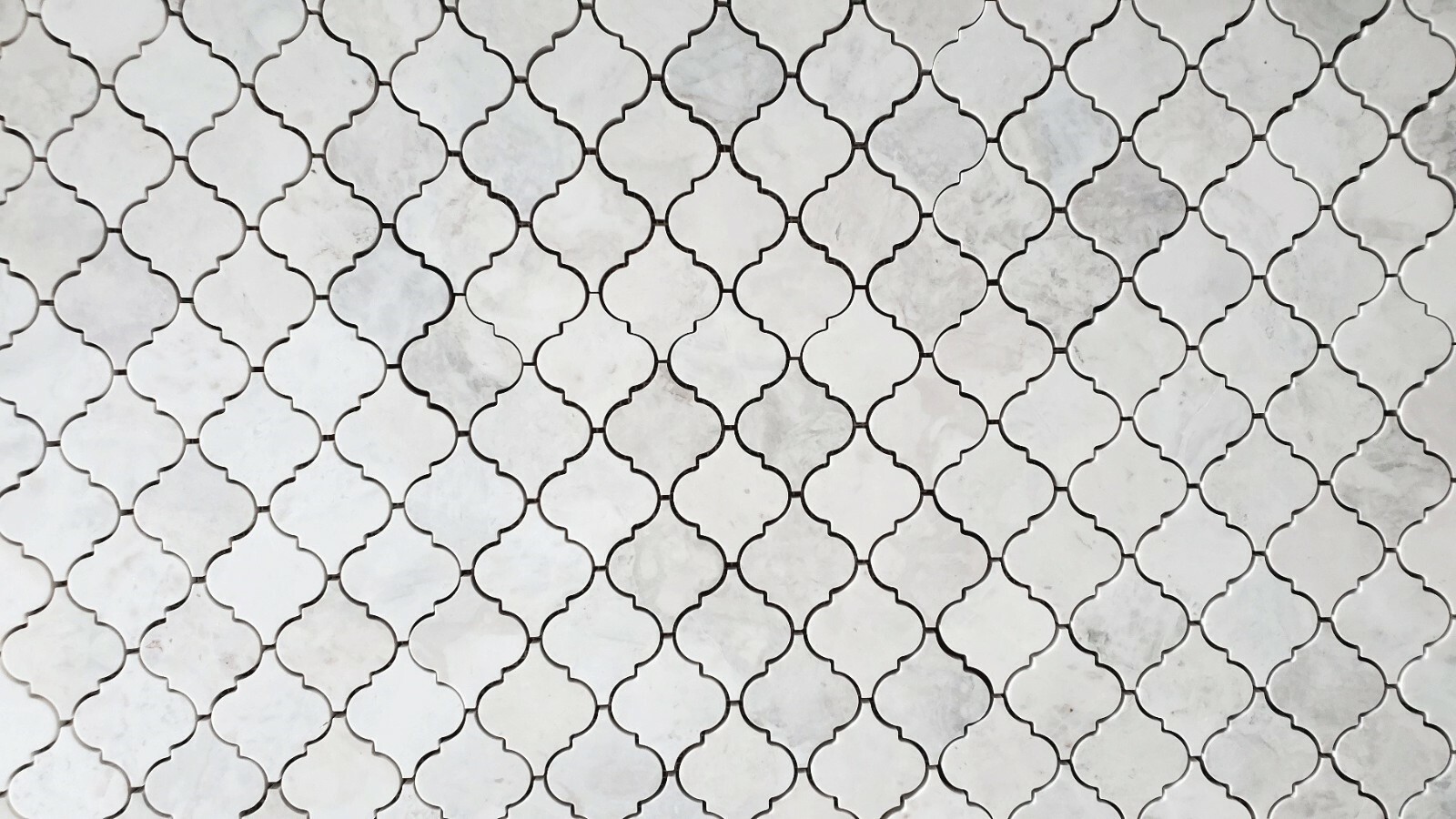 Arabesque Carrara Polished Marble Waterjet Mosaic Tile