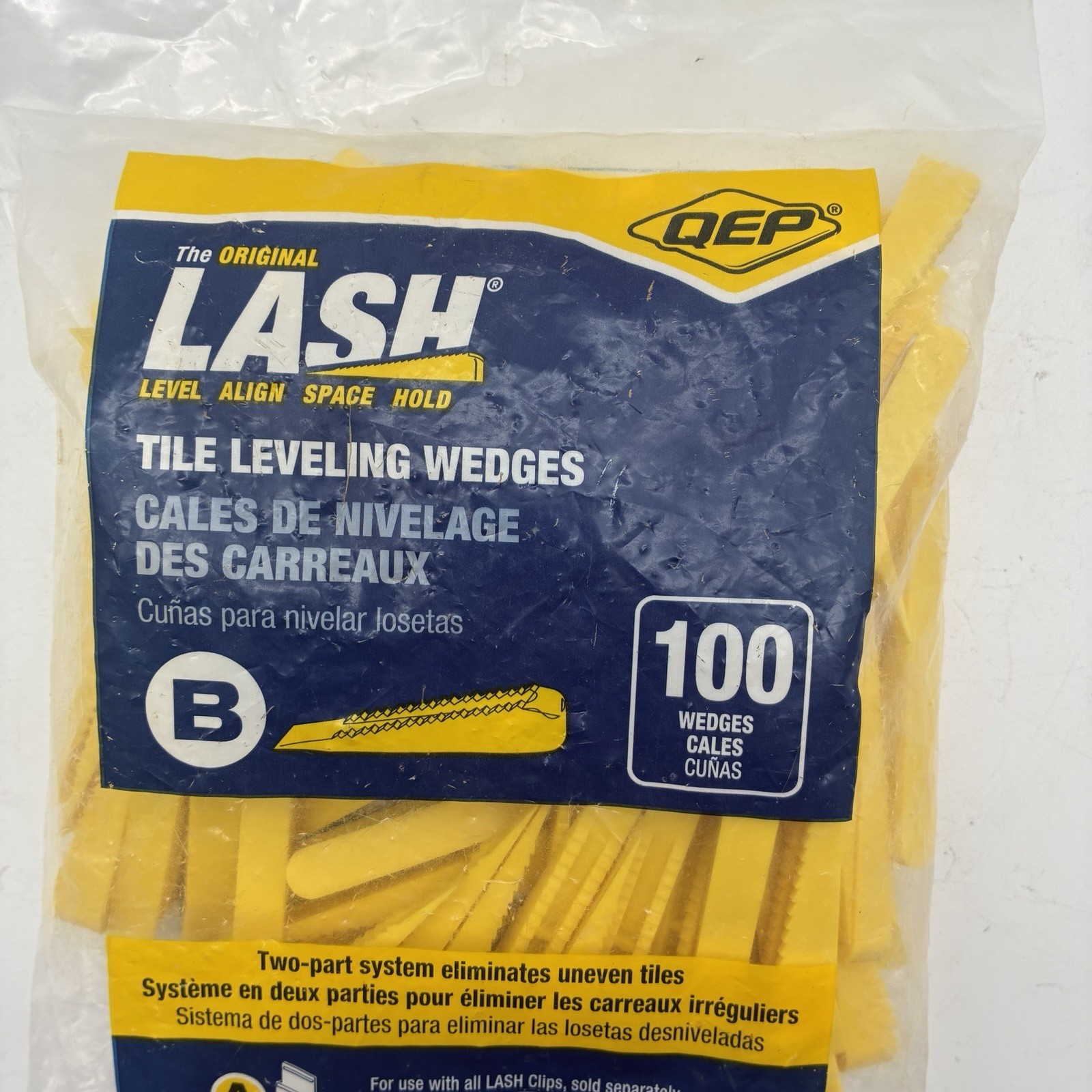 QEP Lash Tile Leveling Wedges 100 Ct Bag Part B New in Package No. 99726 USA