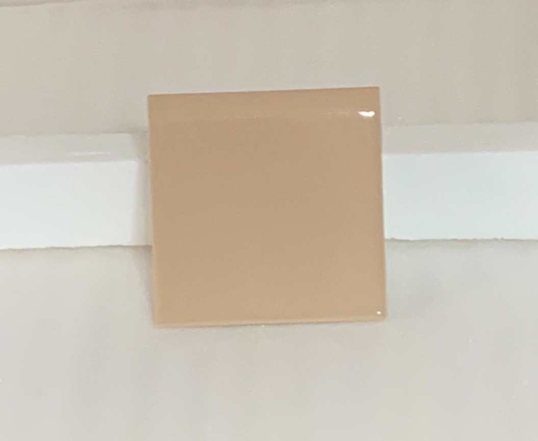 New Vtg Wenczel Tile Co Ceramic Suntan #221 Bullnose Gloss 4 5/16″ x 4 5/16″
