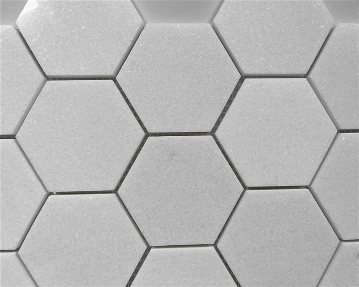 T33XP Thassos White Marble Hexagon Mosaic Tile 3 inch Polished
