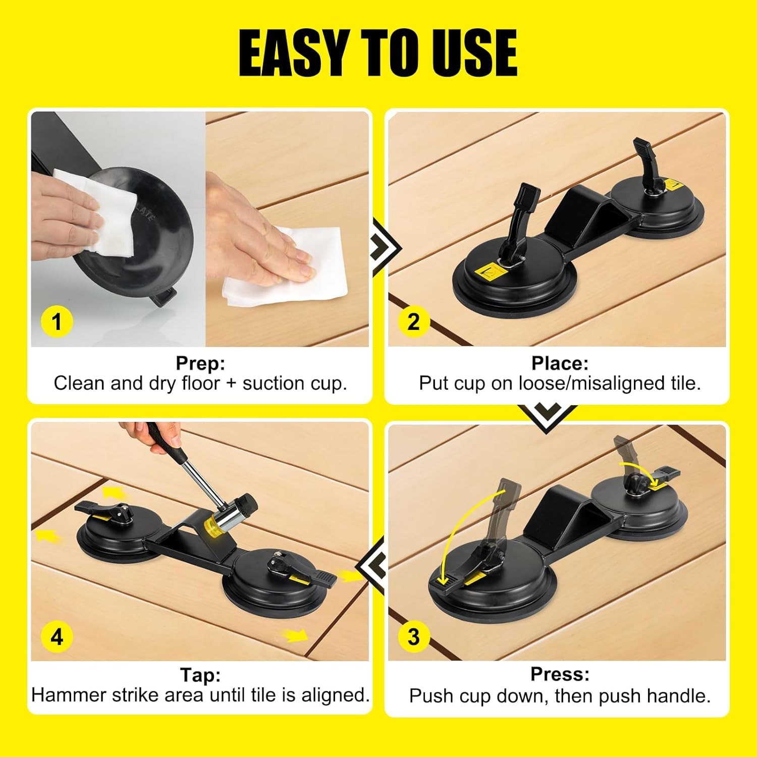 Floor Gap Fixer Tool – Heavy Duty 45° Striking Surface Floor Gap Repair Tool wit