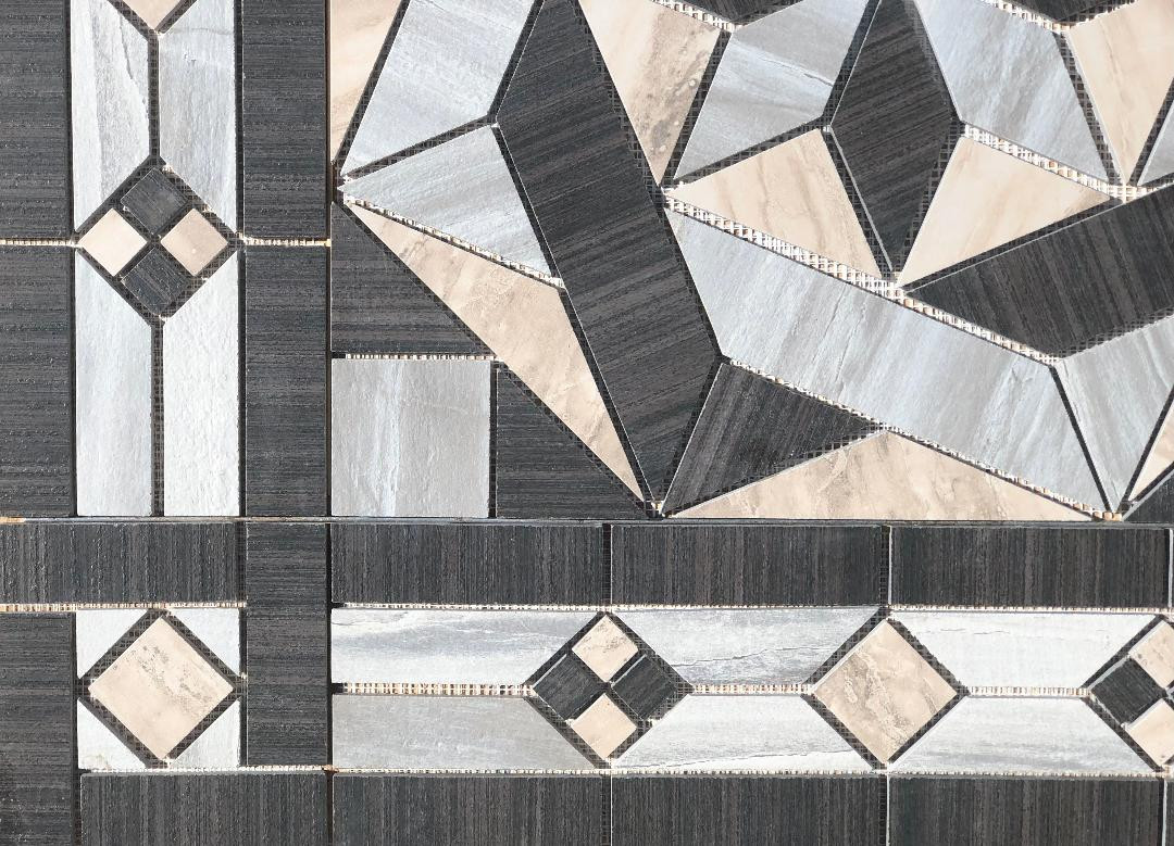36″ x 36″ Tile Medallion Mosaic – Porcelain tile series, wall or floor (M1)