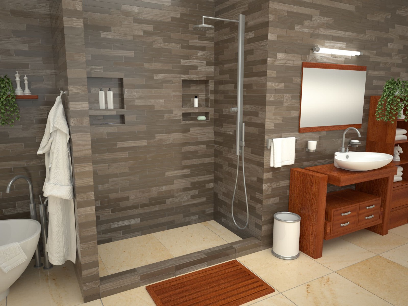 Tile Redi RT3672R-PVC-TBN Redi Trench 36″ x 72″ Rectangular – Tileable