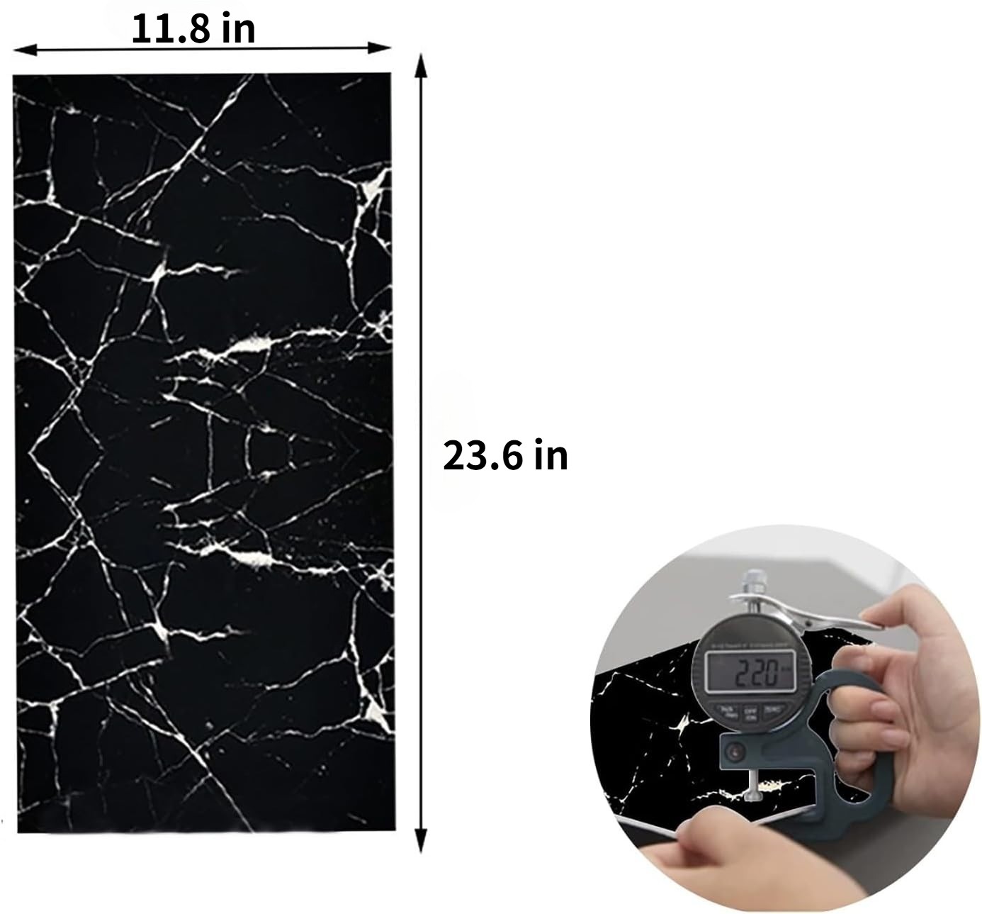 20pcs Peel and Stick Marble Floor Wall Panels 23.6″x11.8″ PVC Tiles Sticker