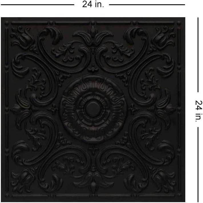 25-pack Venice PVC 2′ x 2′ Lay-in or Glue-up Ceiling Tile (Covers/100 sq.ft)