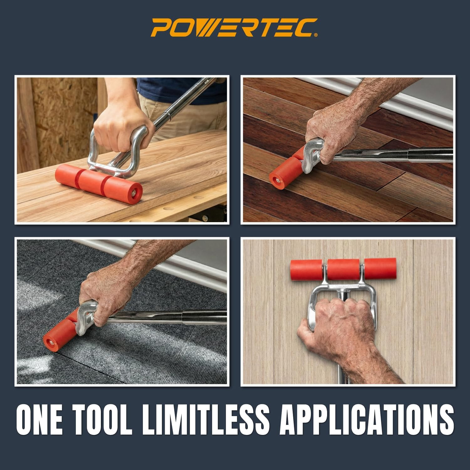 Extendable Floor and Wall Roller for Vinyl Flooring, Tile & Linoleum Roller with