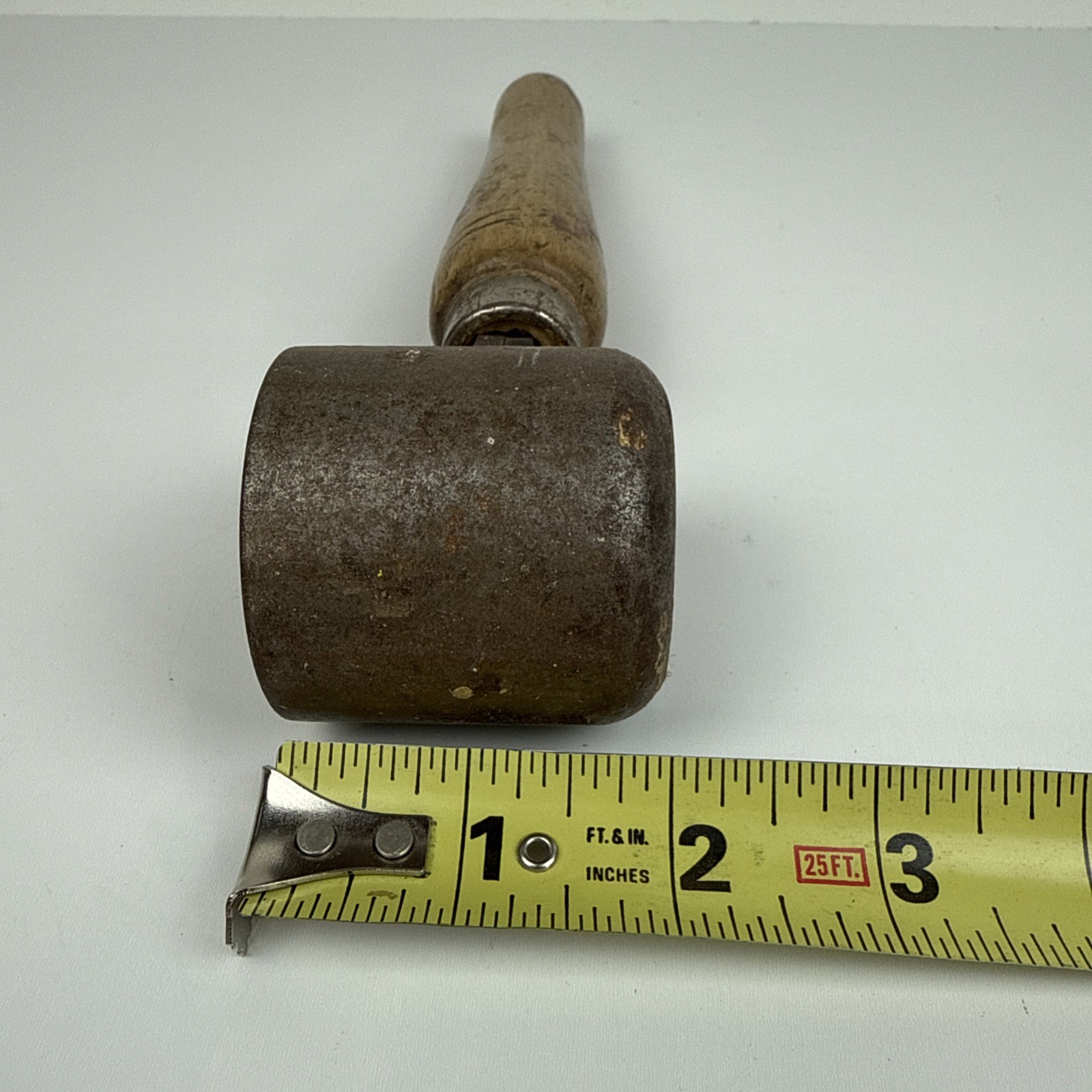 Vintage Round Edge Medal Roller, 8” Long For Carpet, Vinyl, Vaneer Roller Works