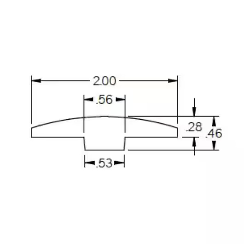 T-Mold Oak Starry 0.275 In. T X 2 In. W X 78 In. L Solid Matte Hardwood Trim