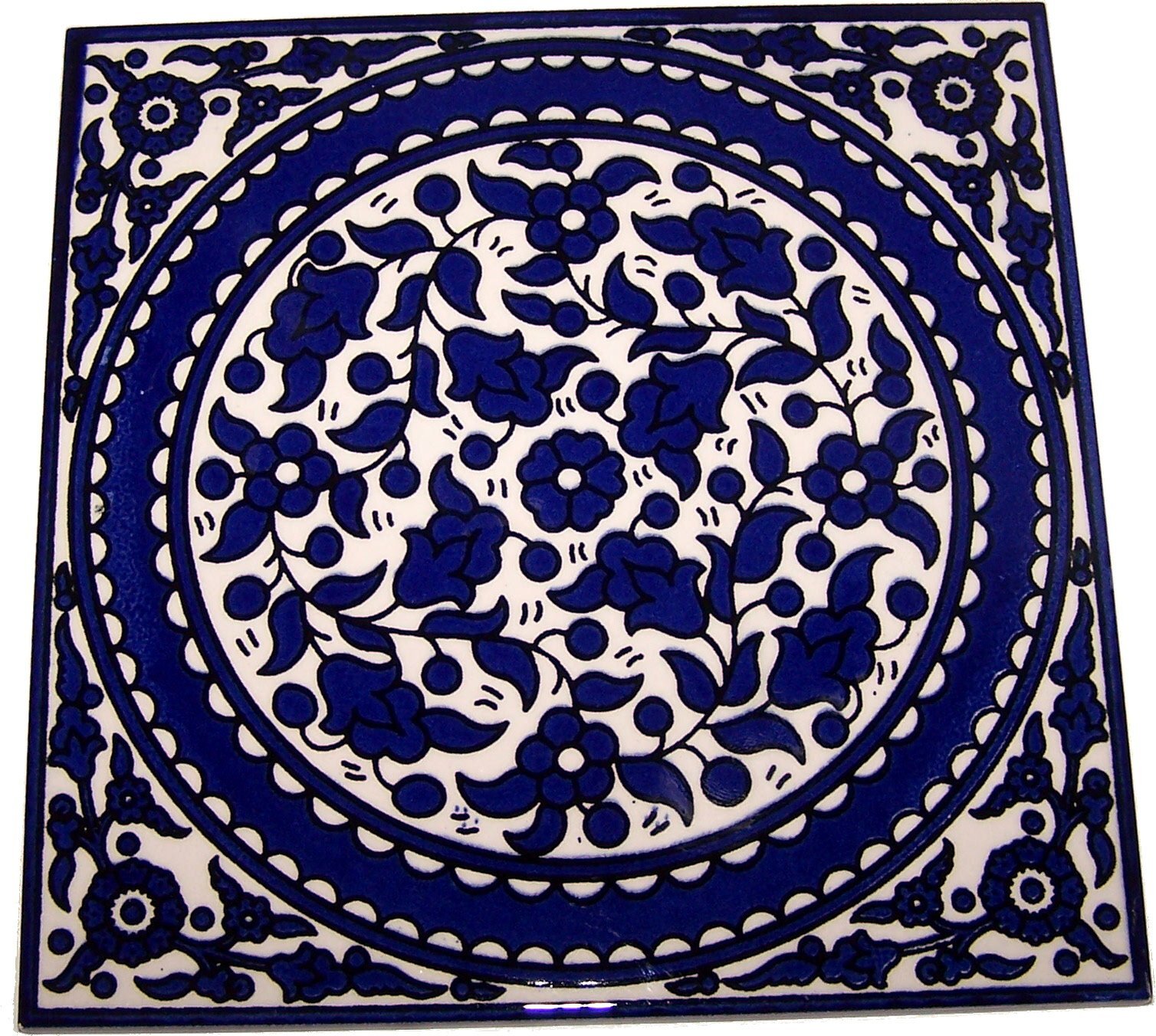 Modular Hand Painted Tile from Jerusalem Model X – 6 Inches – Asfour Outlet TM