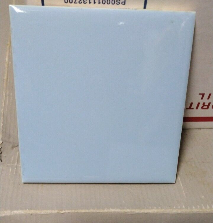 1 Wall Tile Mosaic USA 4-3/8″ Sq. Gloss Baby Blue Ceramic 1950 MCM Retro Vintage