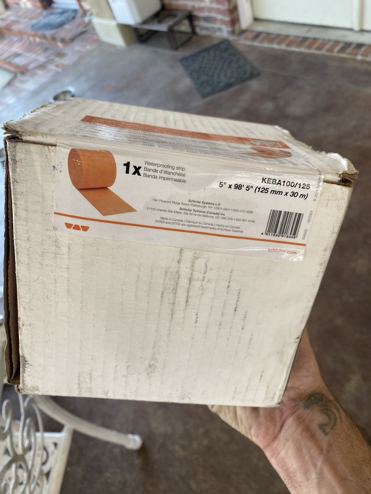 Schlüter Waterproofing Strip 5 in x 98 ft 5 in Orange KEBA100/125