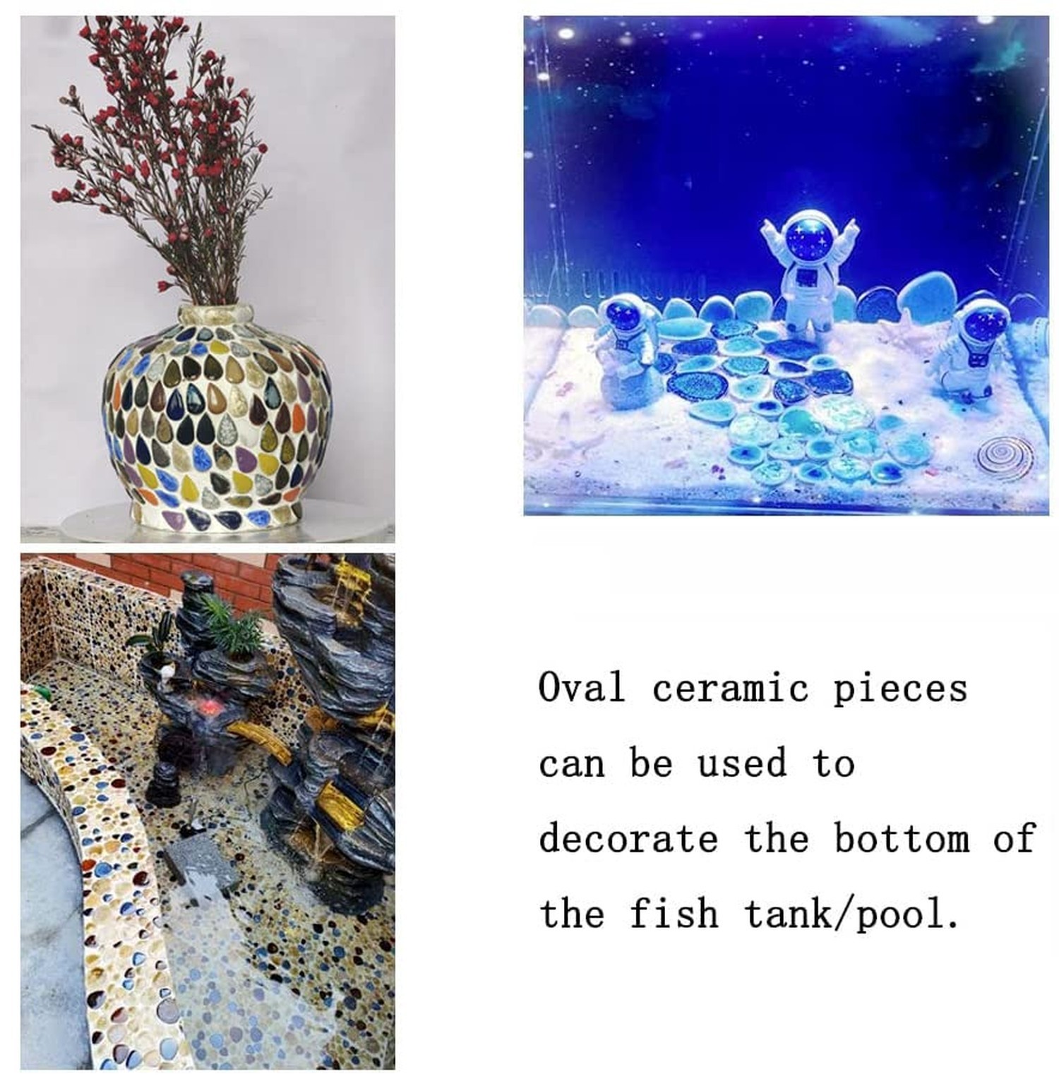 200g Ceramics Mosaic Tiles Random Color Raindrops Shape Mosaic Ceramics Piece…