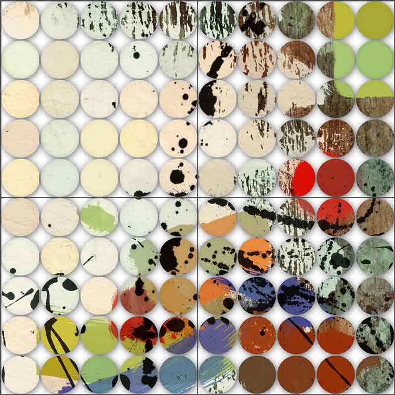 Abstract Tile Backsplash Orlov Circle Pattern Art Ceramic Mural OB-ORL8437