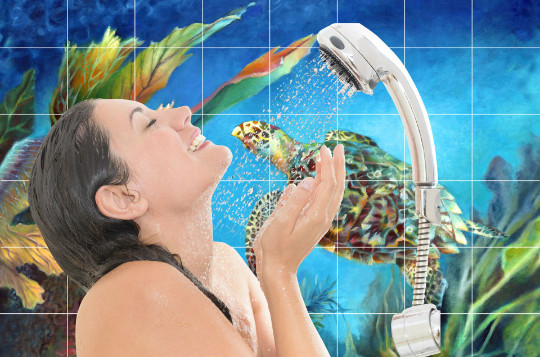Tropical Fish in exotic ocean seascape coral reef ceramic tile mural backsplash