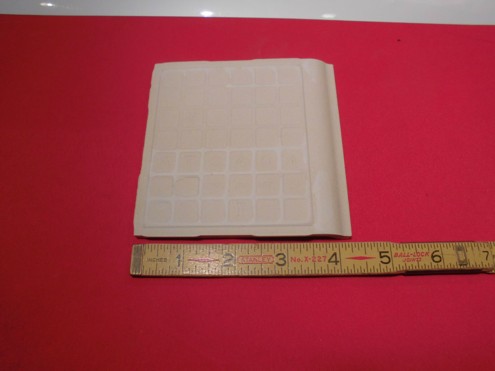 1 pc. Gloss Yellow: 4-1/4″ Cove-Base Ceramic Tile, Made in USA, New Stock, Mint