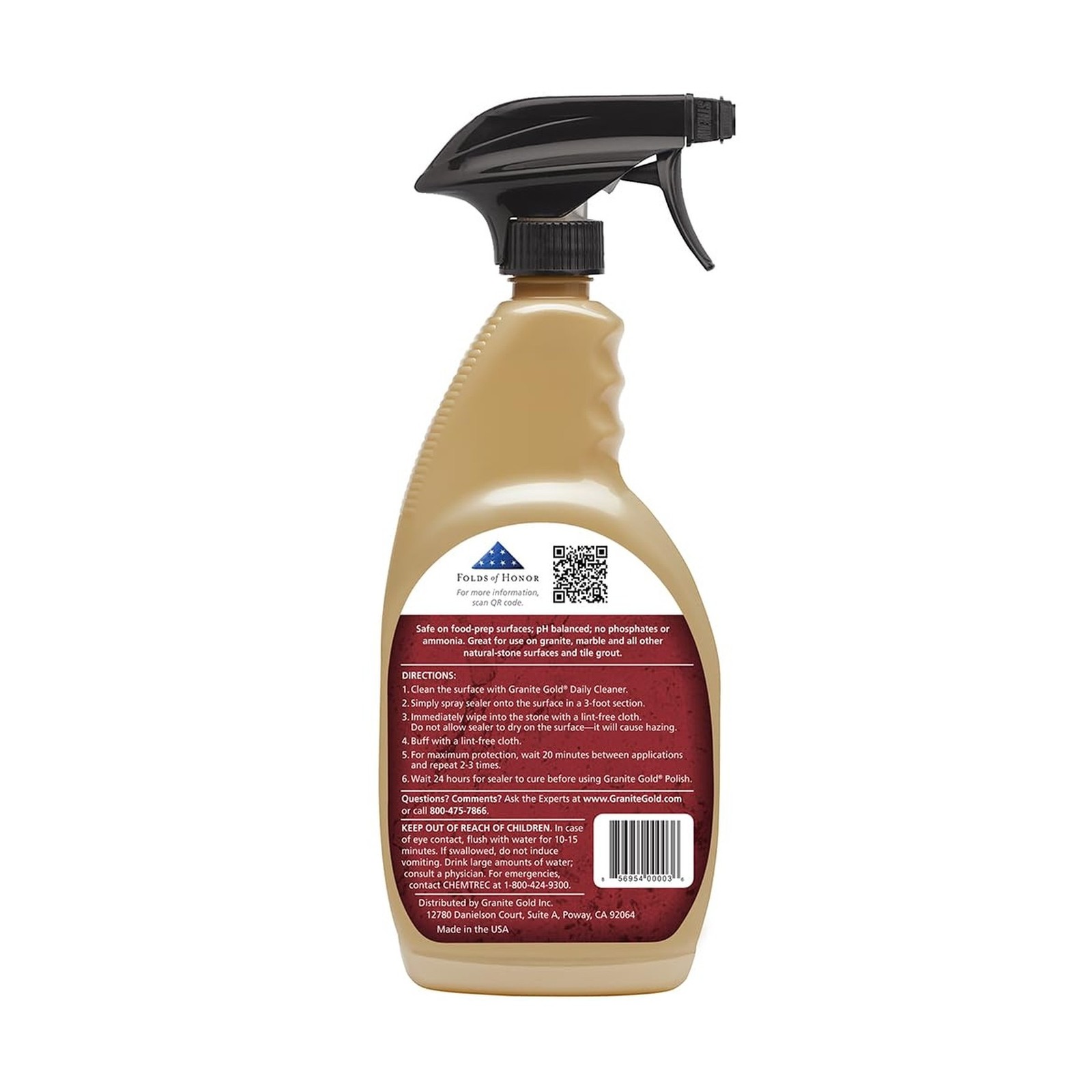Granite Gold Water-Based Sealer Spray Protection for Granite, Marble, Travert…
