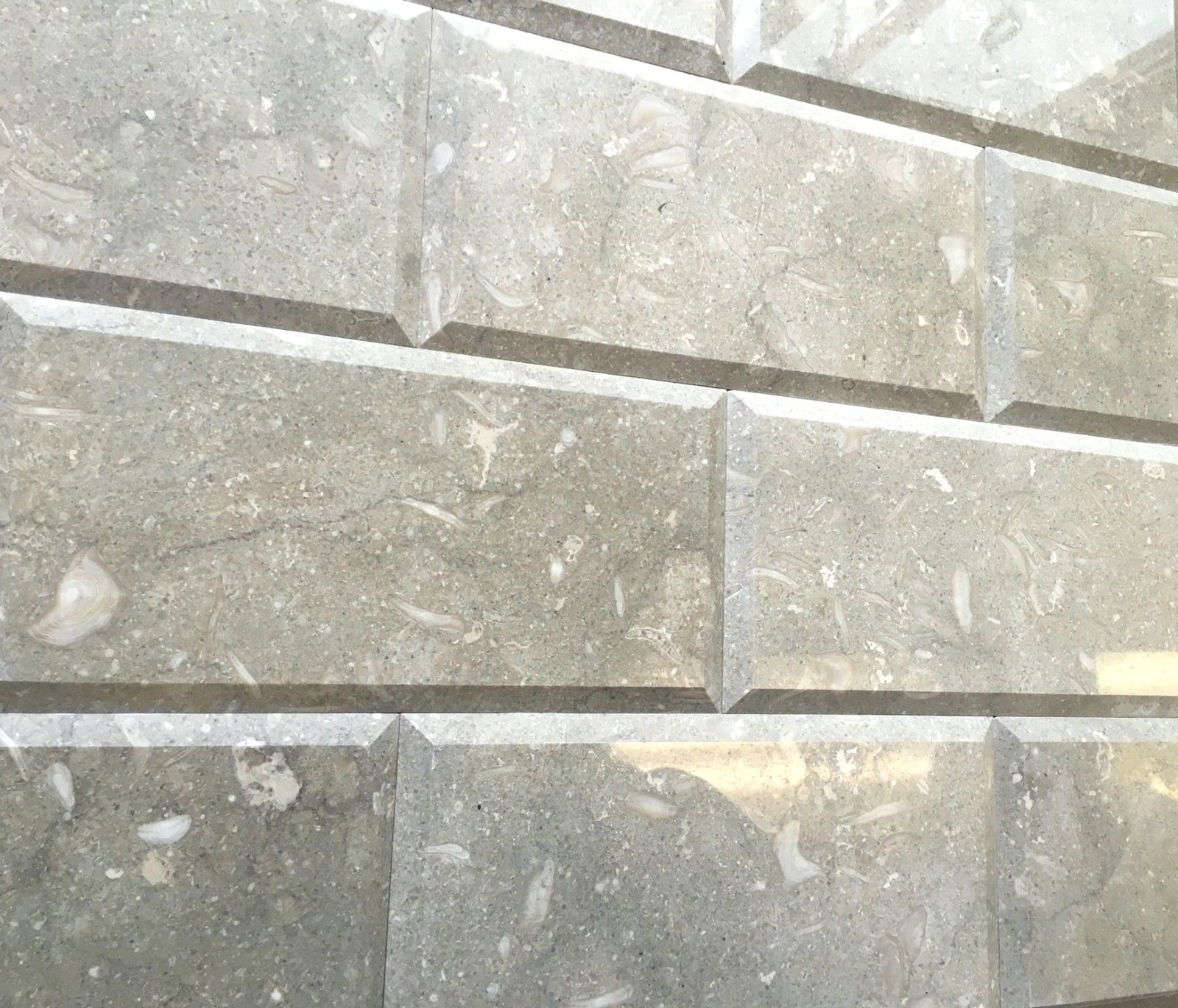 6×12 Seagrass Limestone Polished and Beveled Backsplash Wall Tile Kitchen 1SF