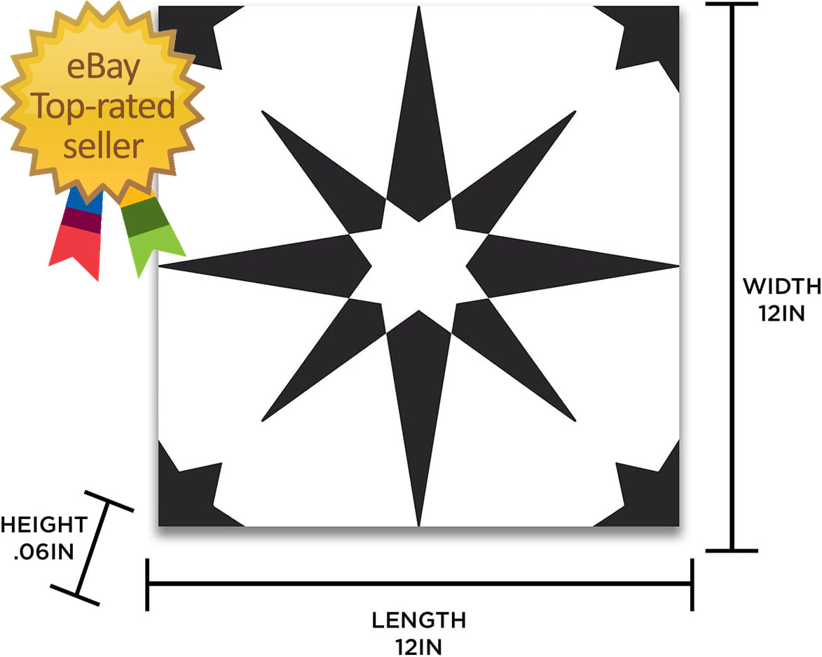 FP2948 Altair Peel & Stick Floor Tiles Black 12″L x 12″W x 0.06″T