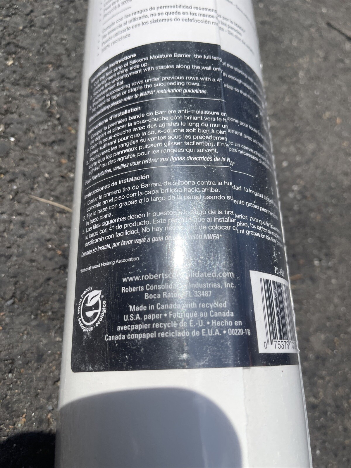 ROBERTS 70-198 Silicone Moisture Barrier 200 sq 31.5 in. x 76.25 ft. x 6 mil for