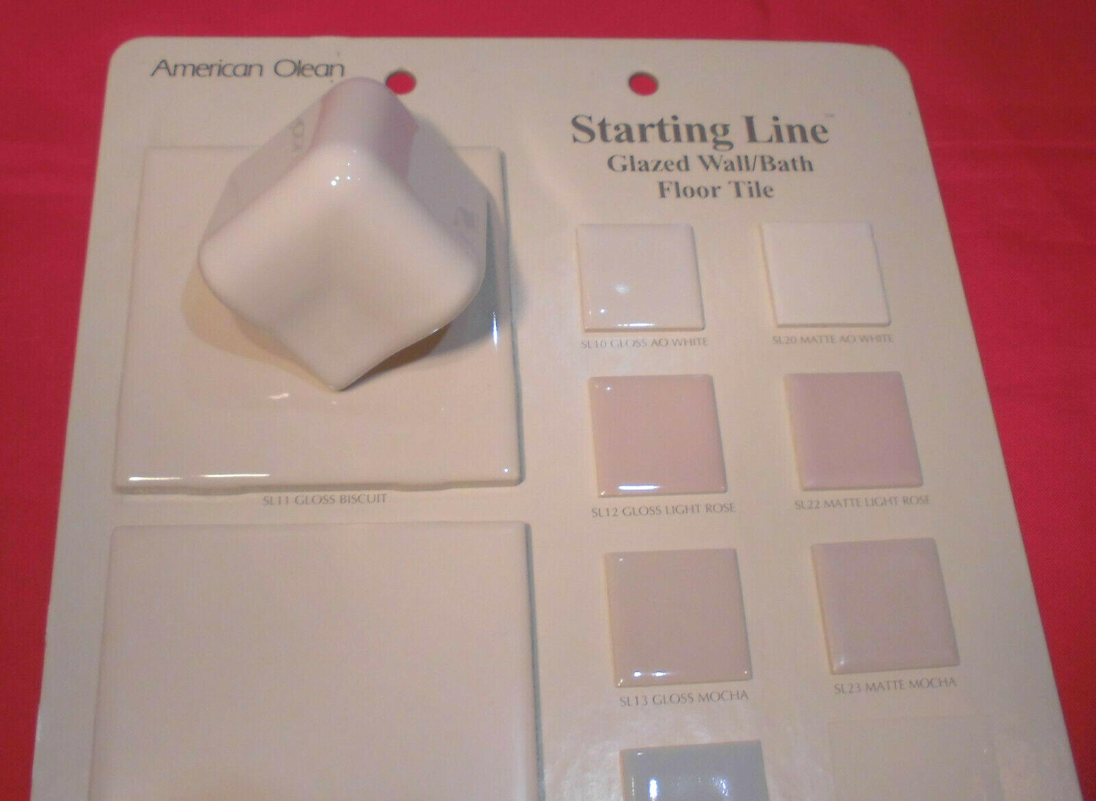 1 pc. #SL10 Gloss White: V Cap Corner Ceramic Trim Tile, Countertop Edging, A O