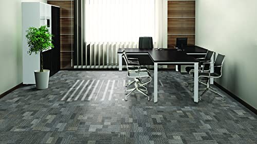 Mohawk Basics Stone Walk 24×24 Carpet Tile Taupe Easy Install 96 sq ft