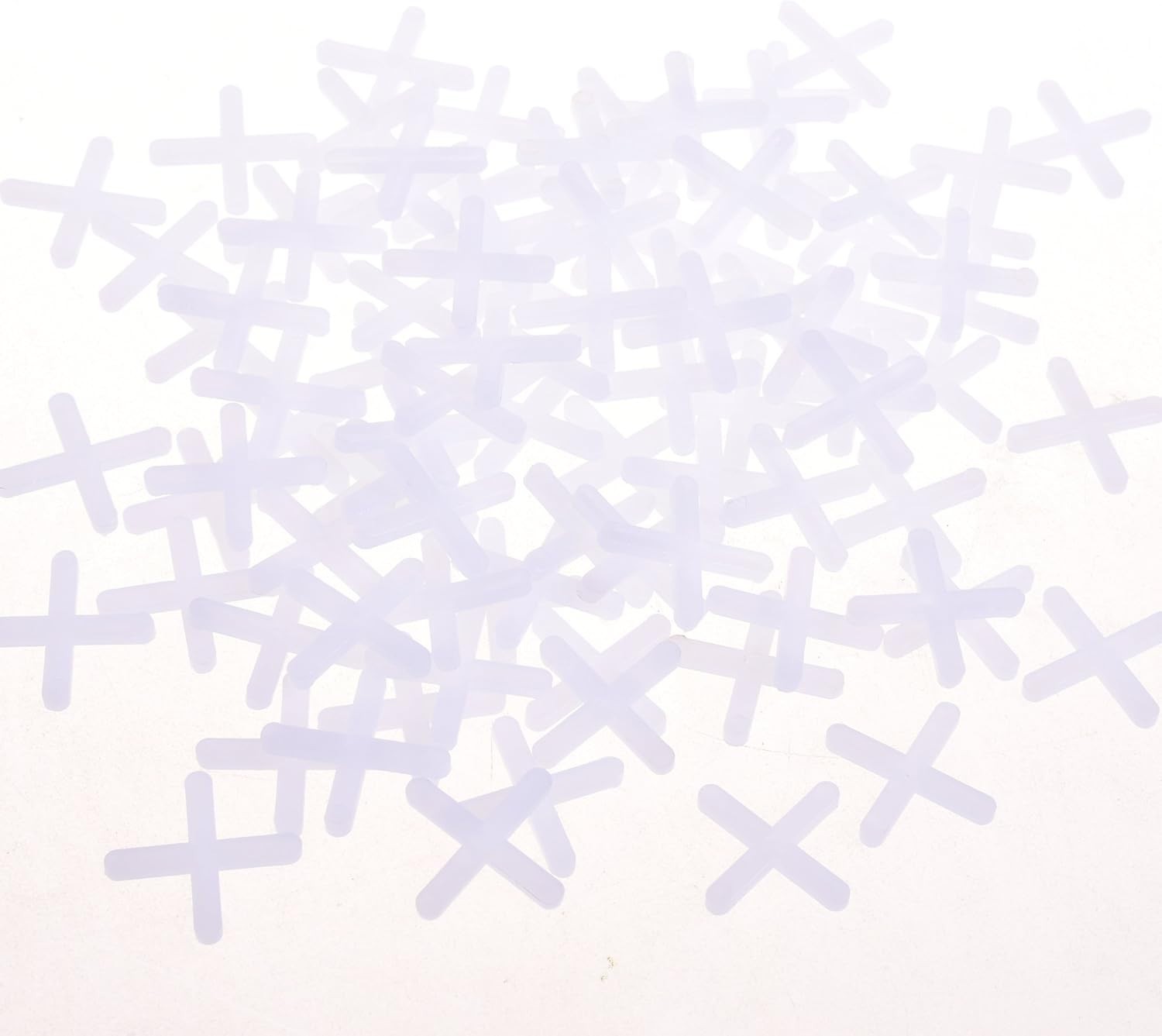 500 Pcs 1/8 Inch X-Type Tile Spacers – Durable White Plastic for Floors & Walls