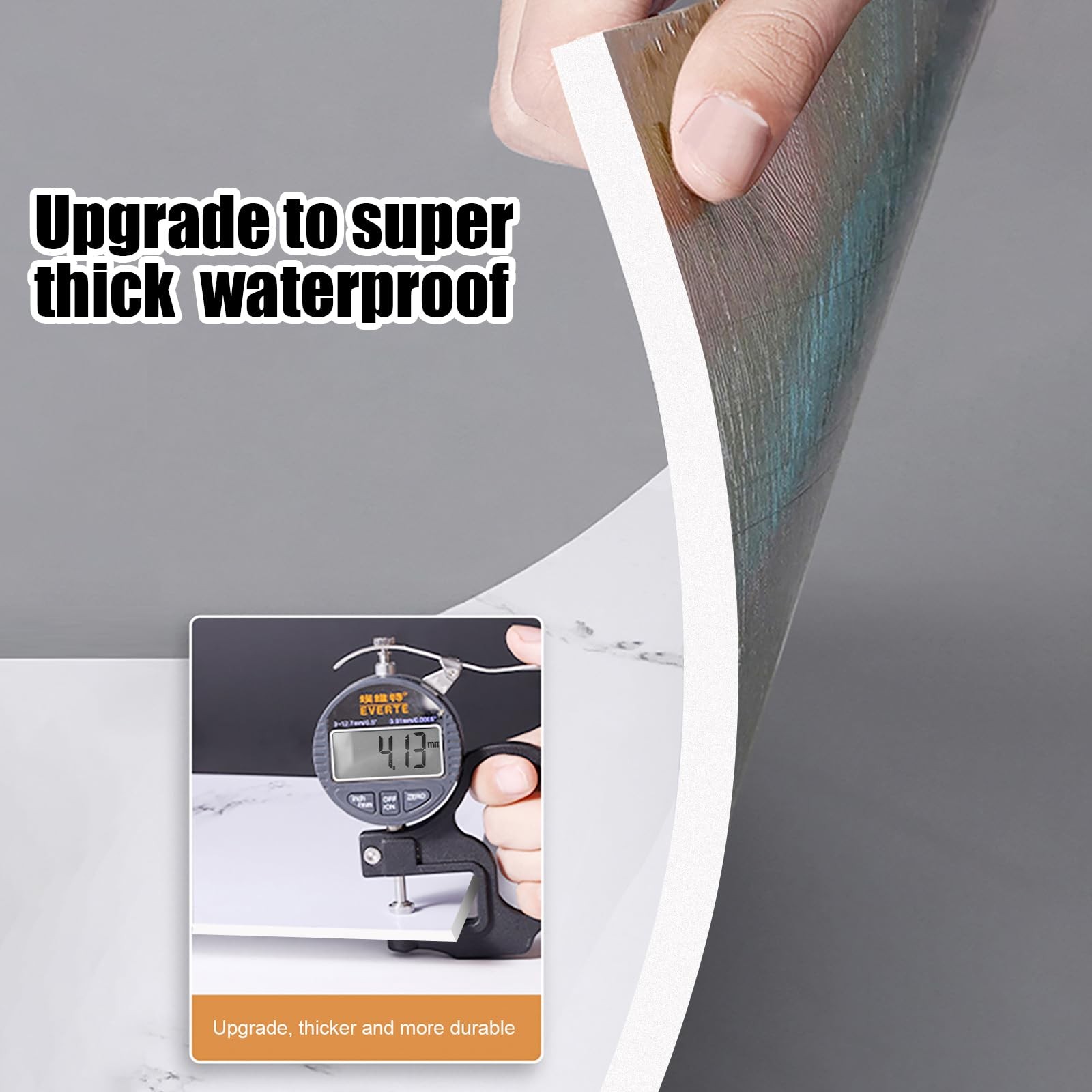 Paneles Adhesivos De Marmol Impermeables Para Bano Pack De 22 Color Gris