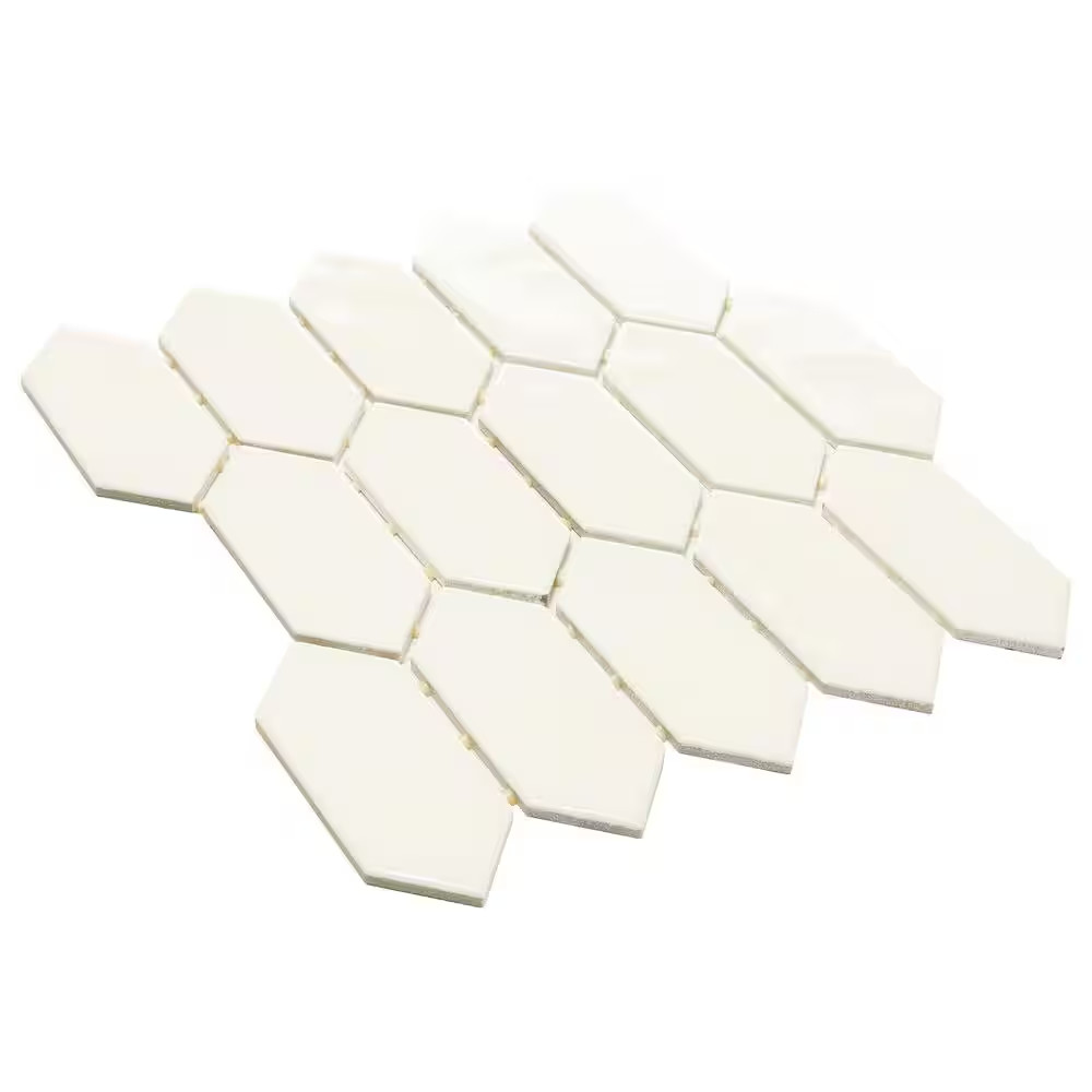 Luxecraft White 11 In. X 12 In. Glazed Ceramic Picket Mosaic Tile (8.76 Sq. Ft./