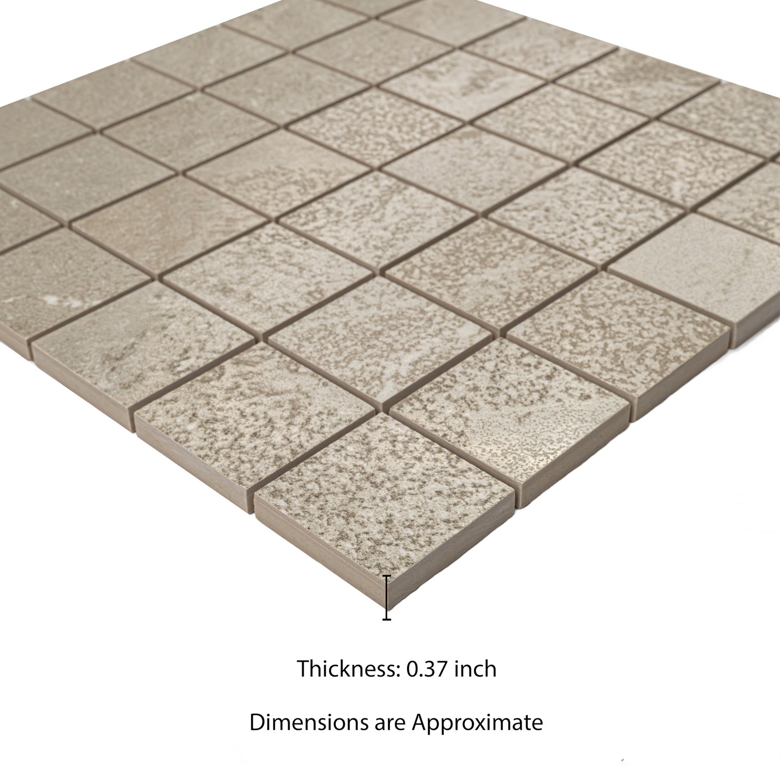 Ackland AKN-P-NO2X2SQ-CA Norrin Cinder 2 in. x 2 in. Quartzite – Off White
