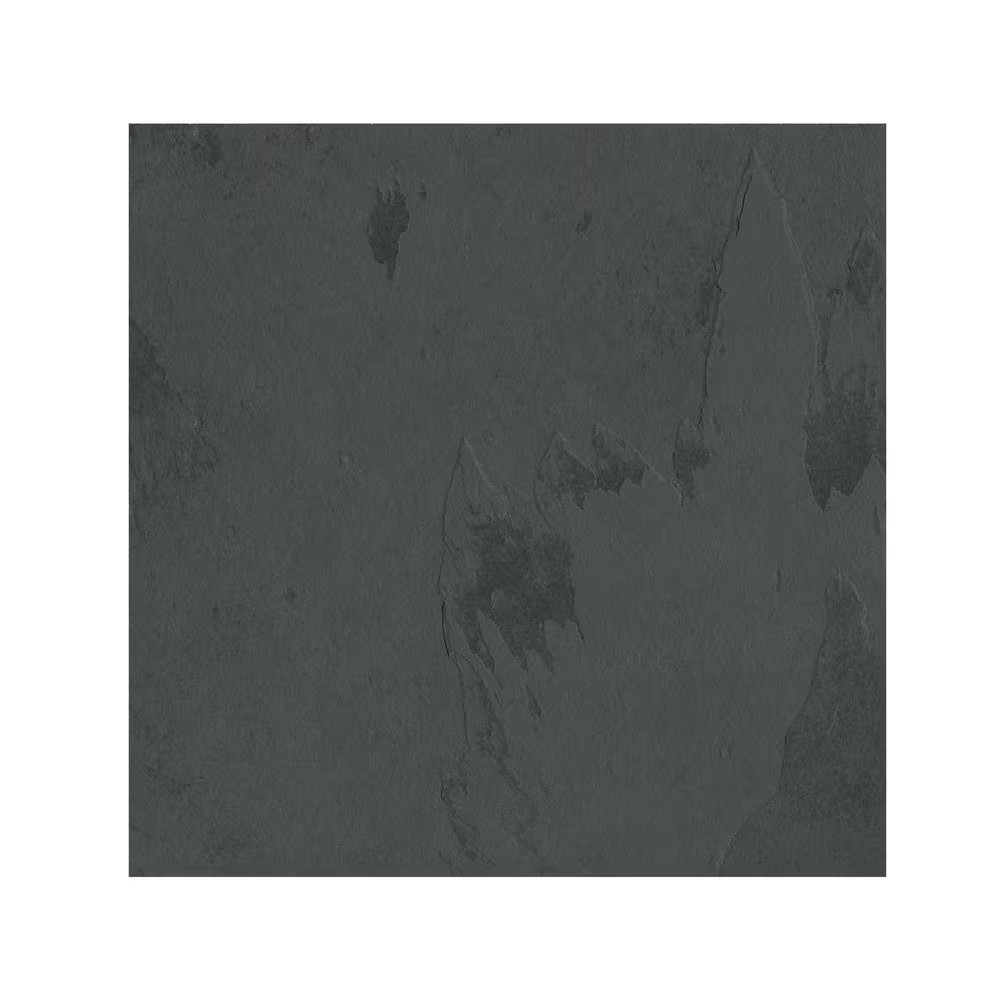 Montauk Black Slate Rectangle 18 In. X 36 In. Natural Textured Stone Look Floor