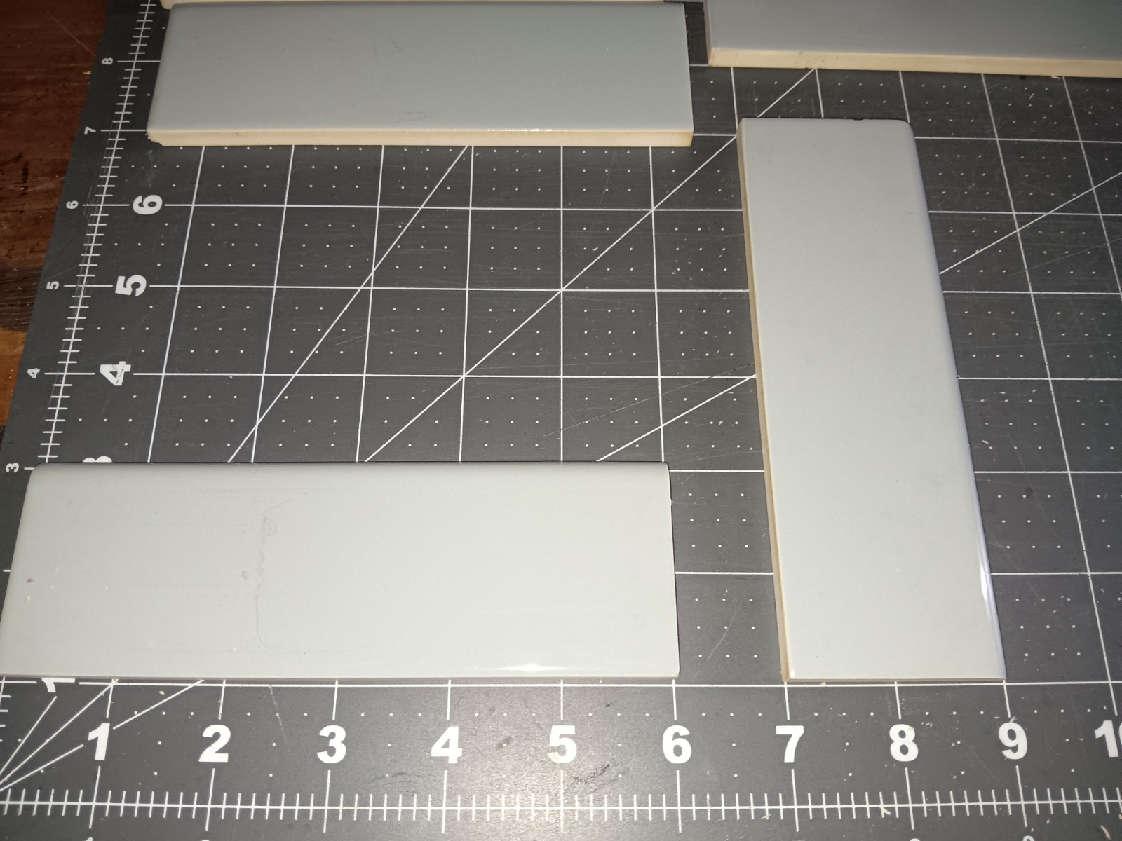 20 pieces Unused Antique Tile 2 x 6 Bullnose Trim BLUE GRAY Kitchen Bath