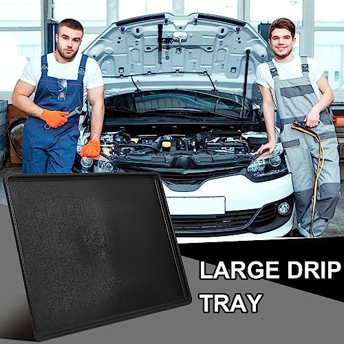 Set of 2 Auto Drip Trays 47×30 Inch Plastic Oil Trays for Under Cars