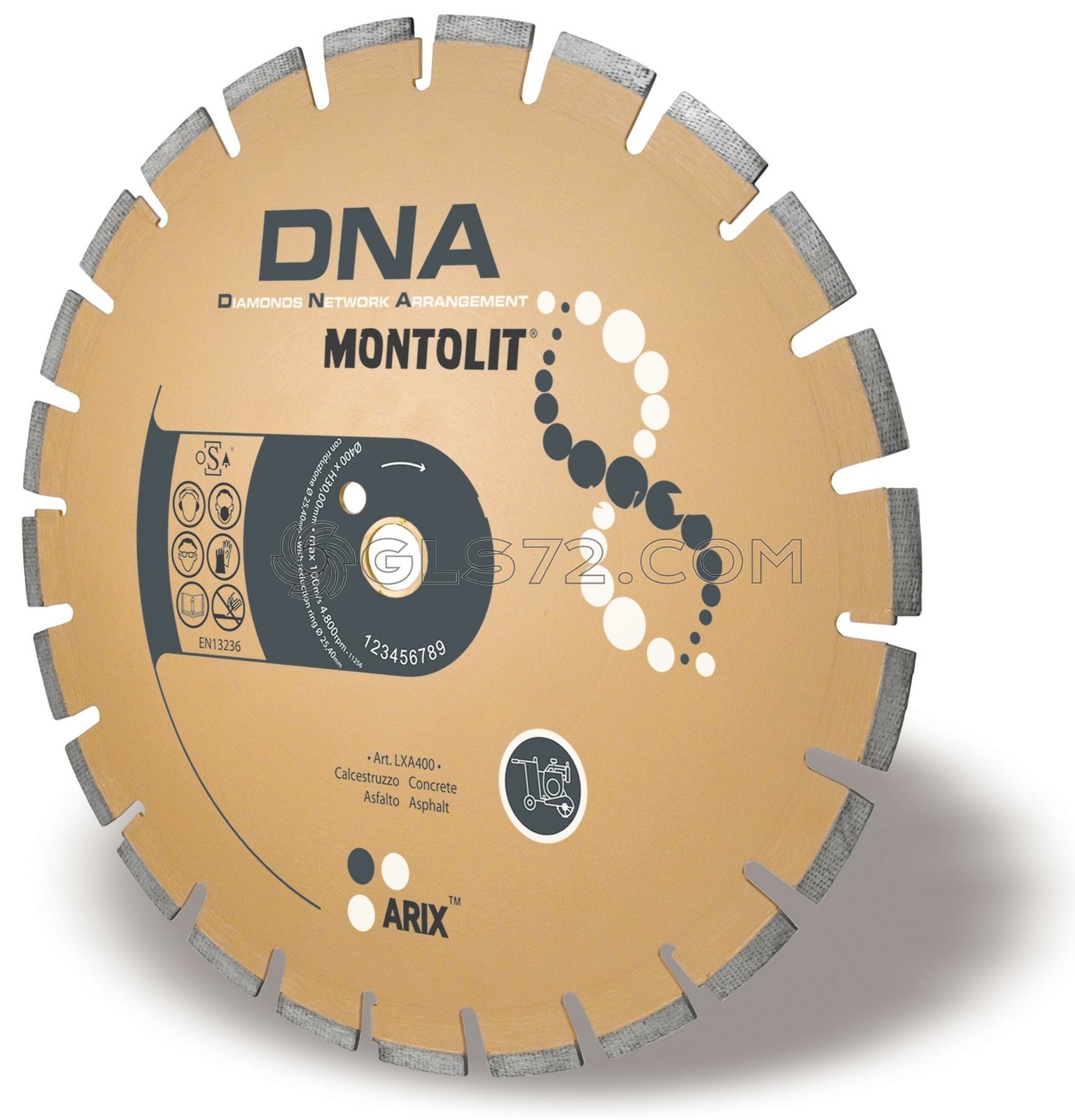 DIAMOND DISC FOR CONCRETE ASPHALT MONTOLIT DNA LXA
