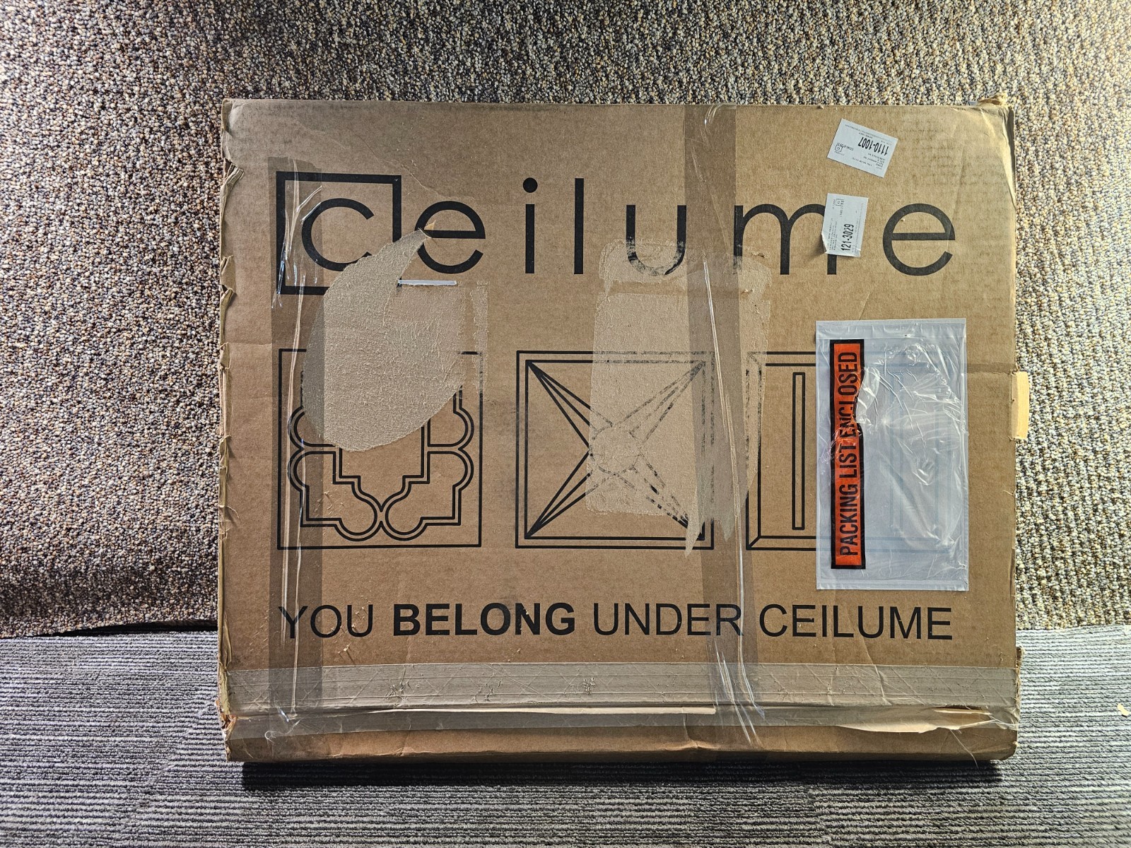 (QTY 40) Ceilume V1-STRATF-22WTO 2-ft x 2-ft Stratford PVC Drop Ceiling Tile