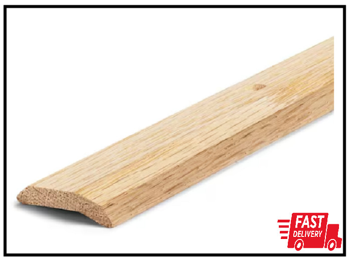 Carpet Trim Transition Strip Oak Hardwood 1-7/16 in. x 36 in Sturdy Brown Wood