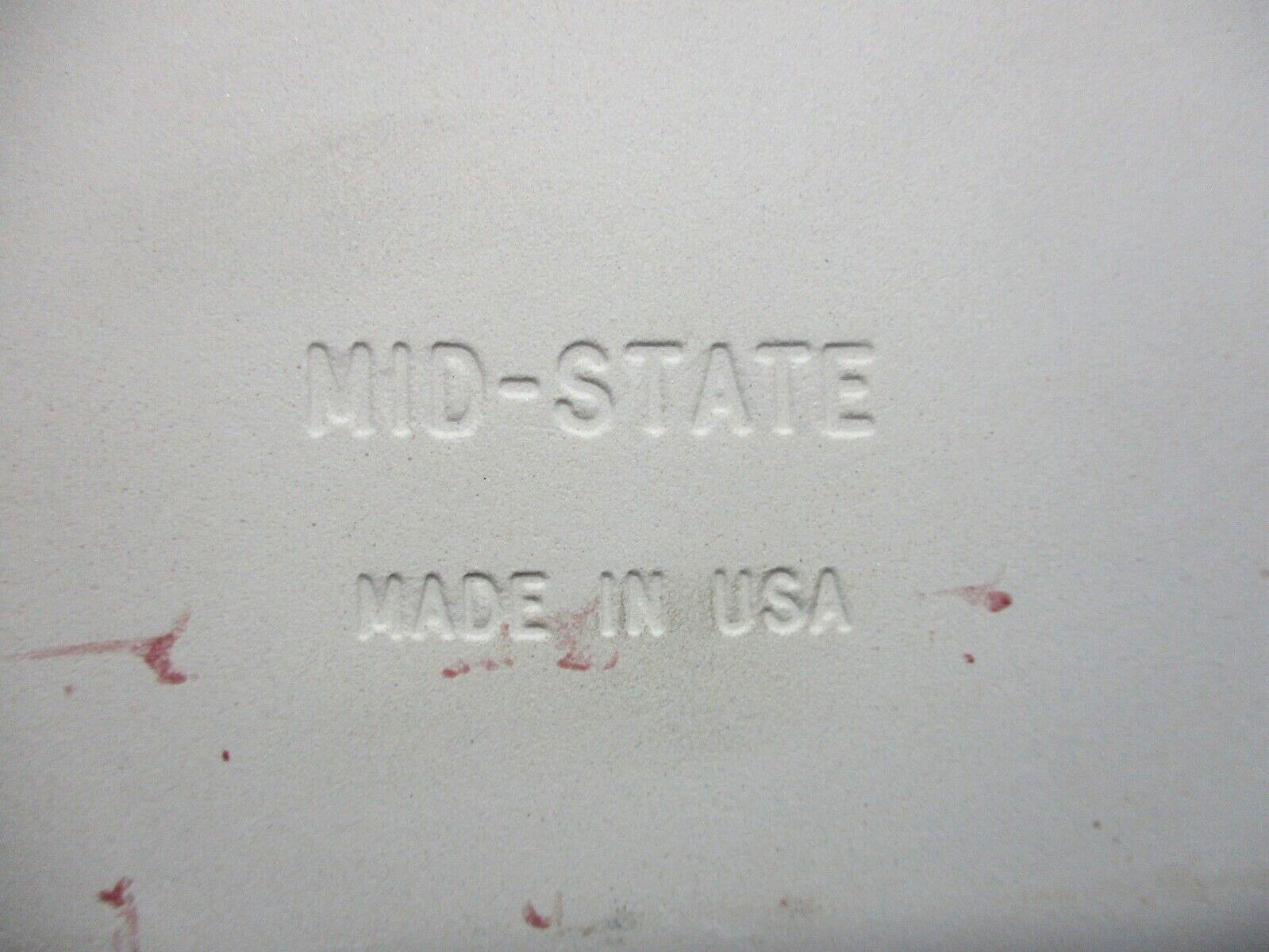 Mid State USA Plum Red Bordeaux Left End Cap Bullnose Cove Base Ceramic Tile Vtg