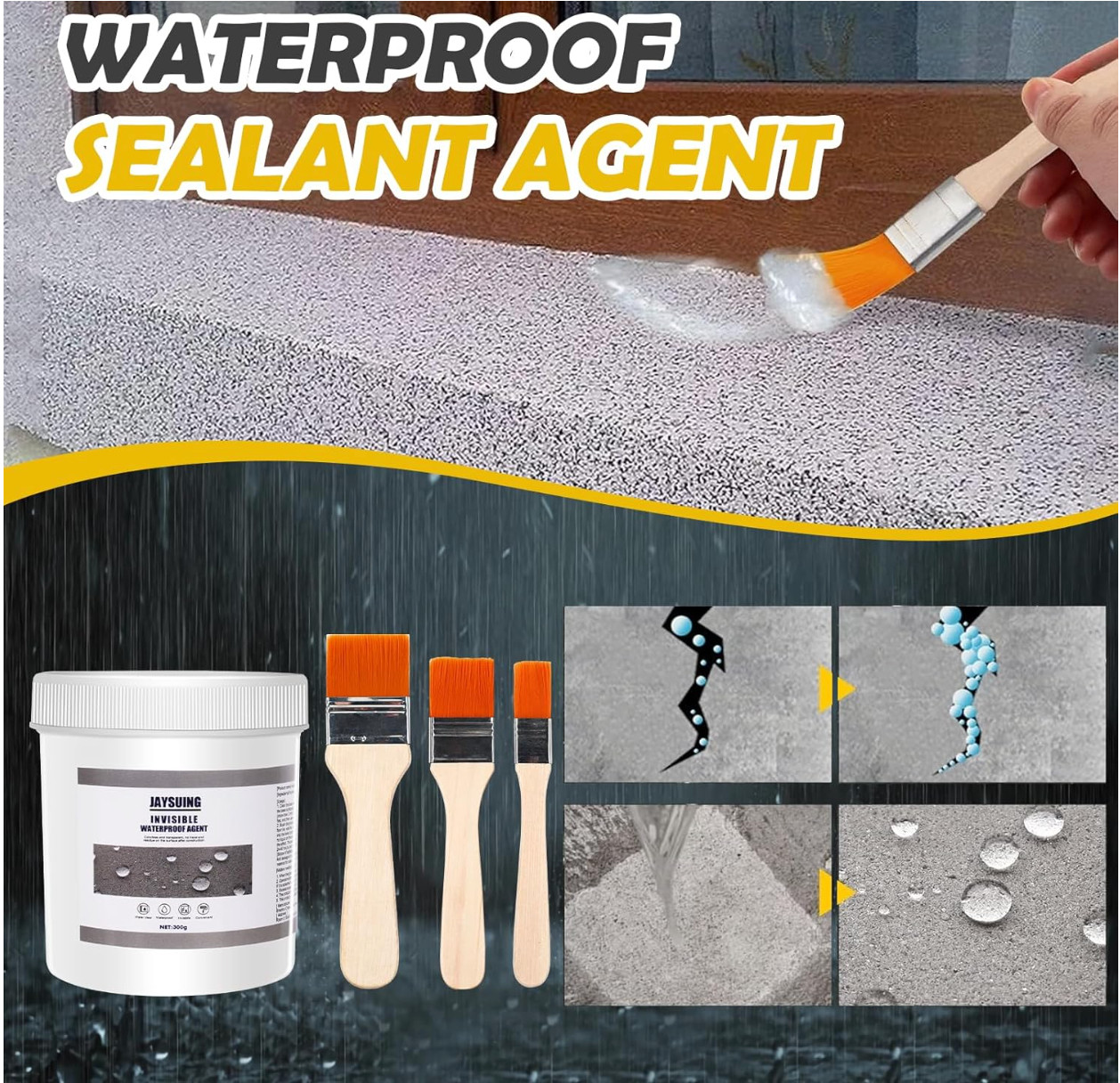 JaySuing Invisible Waterproof Agent Transparent Insulating Sealant – 600 Grams