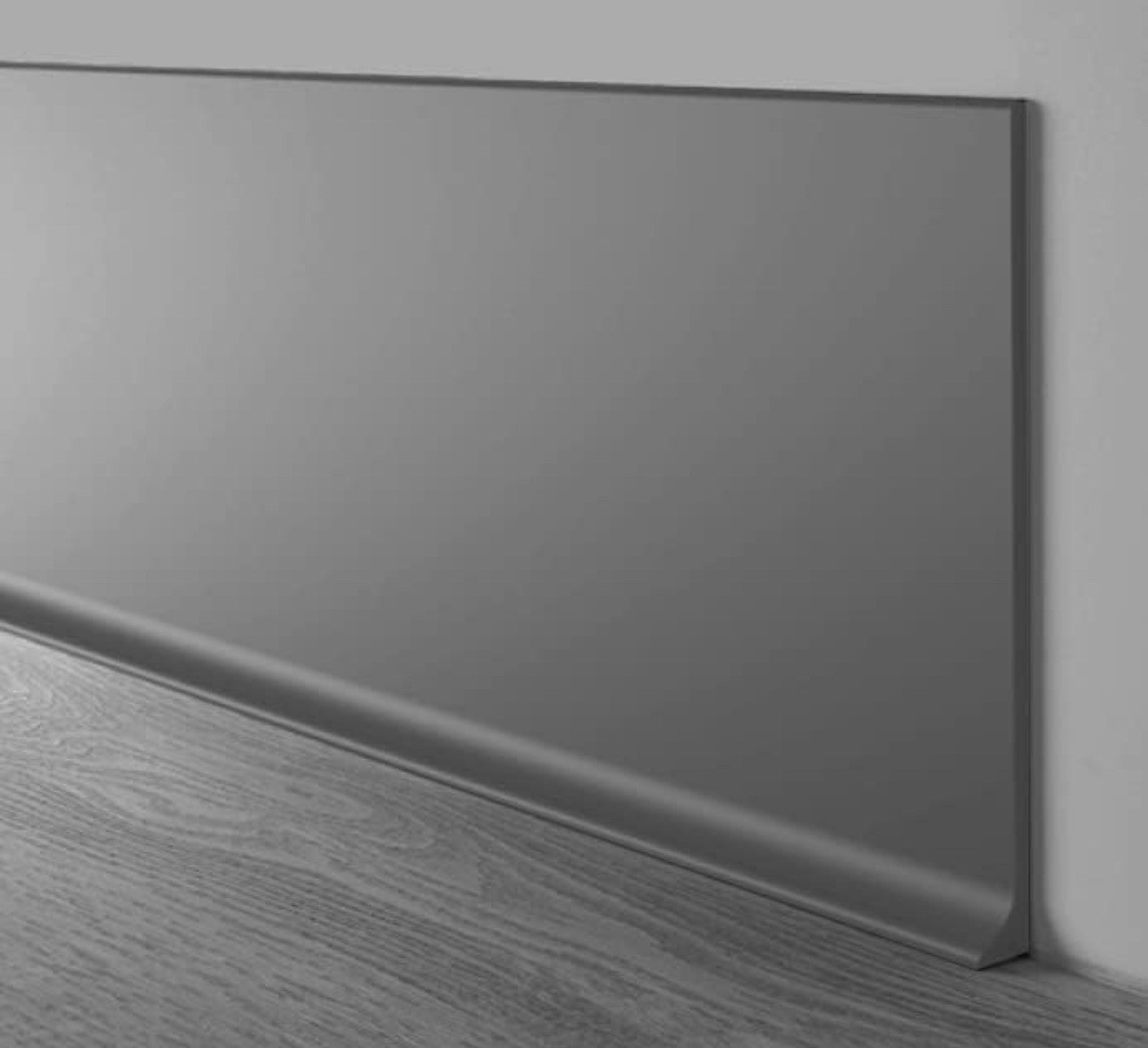 PRO Flex Gray Vinyl Wall Base 6inX80ft, Strong Peel and Stick Adhesive Baseboard