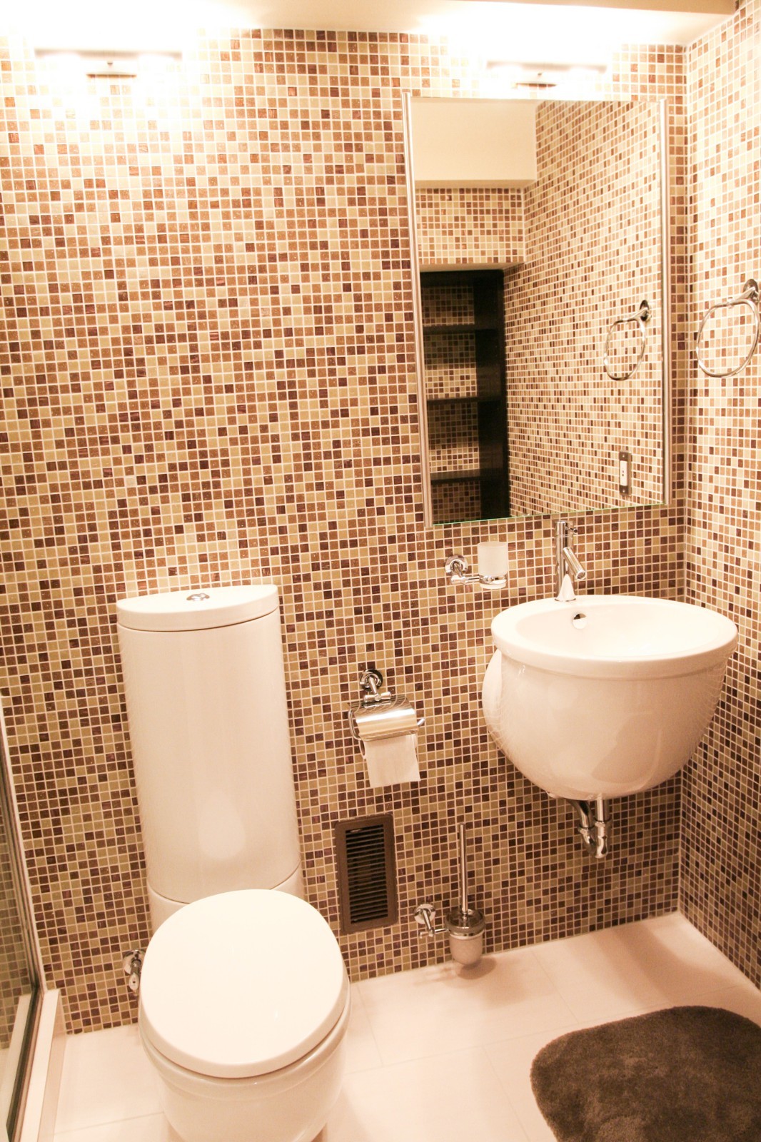 Mixed Autumn Color (Different shades of brown) Mosaic Glass Tile Kitchen & Bath