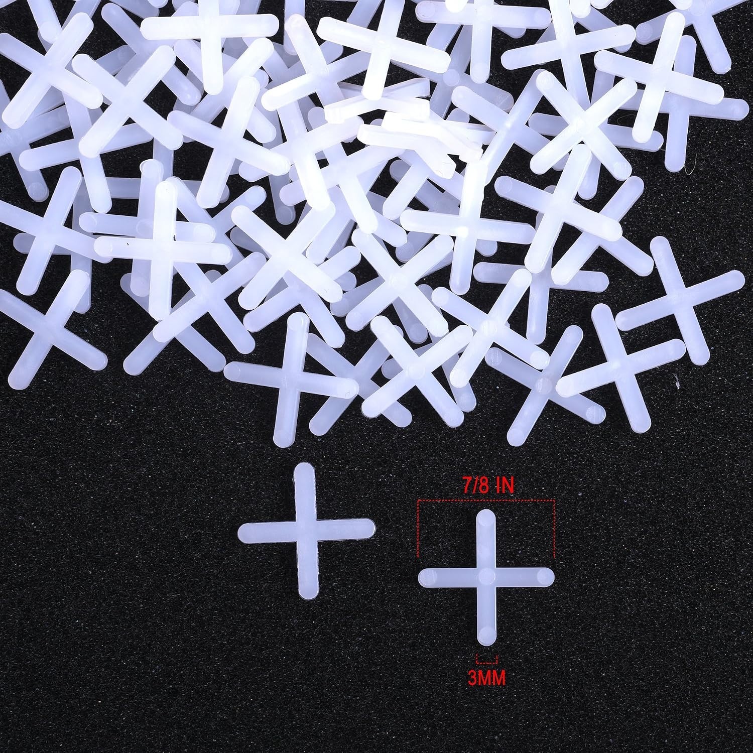 Durable 1/8 Inch Tile Spacers – 500 Count White Plastic for Wall & Floor Tiles