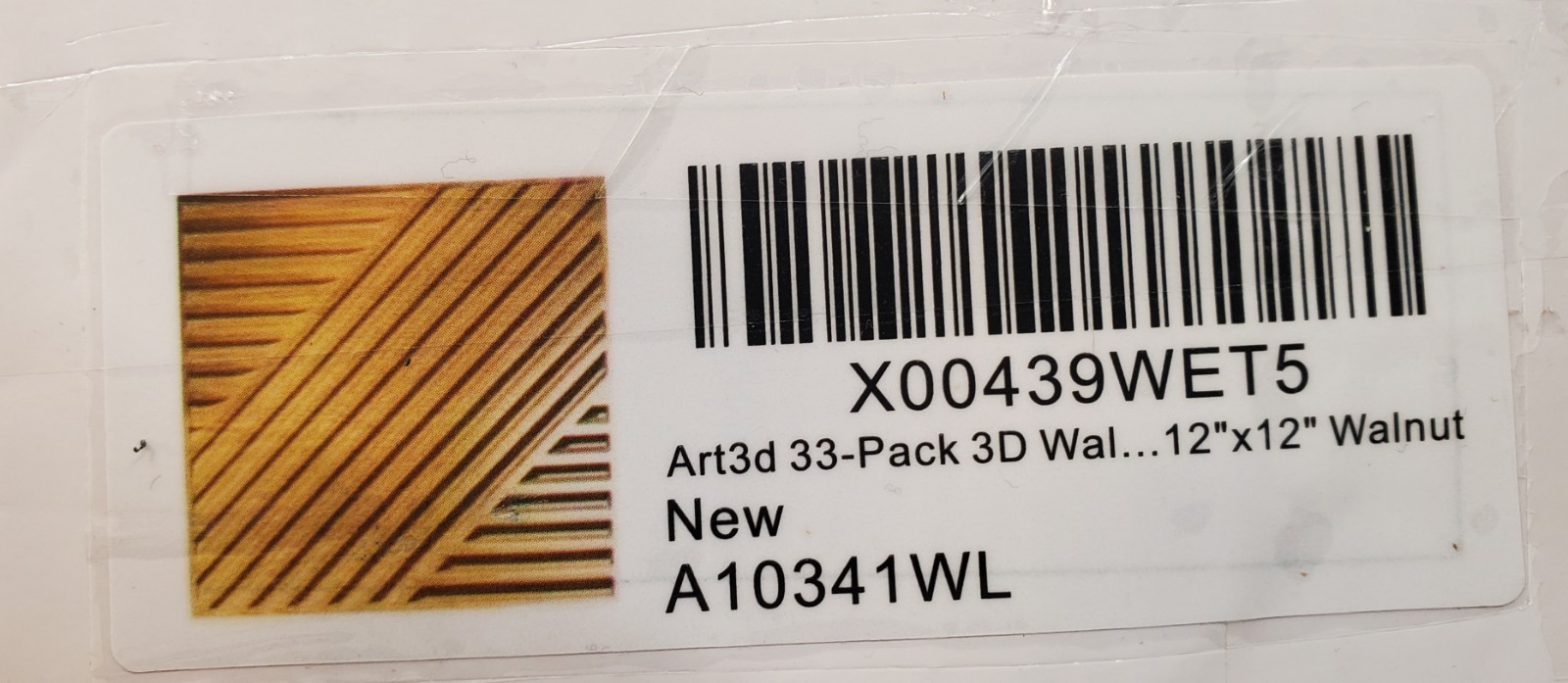 2 Box Art 3D 12″X12″ Plastic Textured Wall Panels Walnut A10341WL