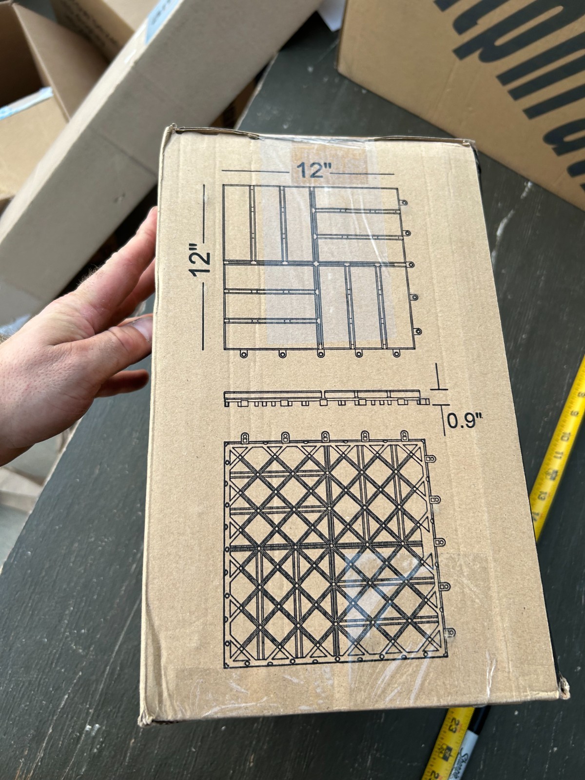 10 PACK THYOI Acacia Wood Deck Tiles Patio Flooring 12”x12”x0.9” Interlocking