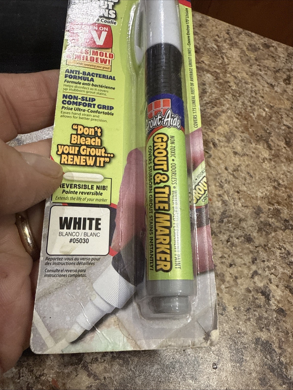 As Seen On TV Grout-Aide Marker Kills Mold Mildew Covers Grout Stains Instantly