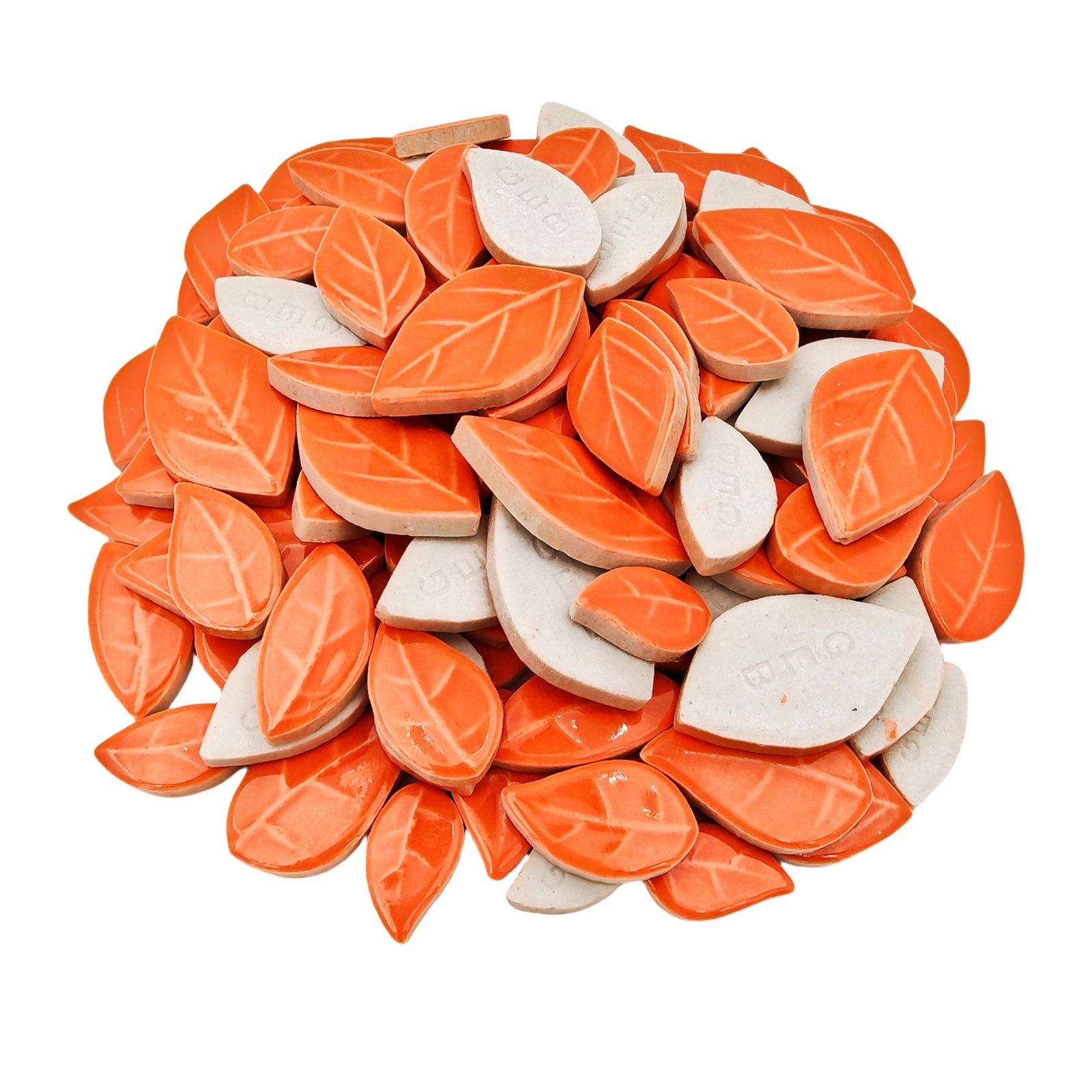 500g/1.1lb Leaf-Shaped Ceramic Mosaic Tiles,Ceramic Mosaic Pieces for Crafts,…