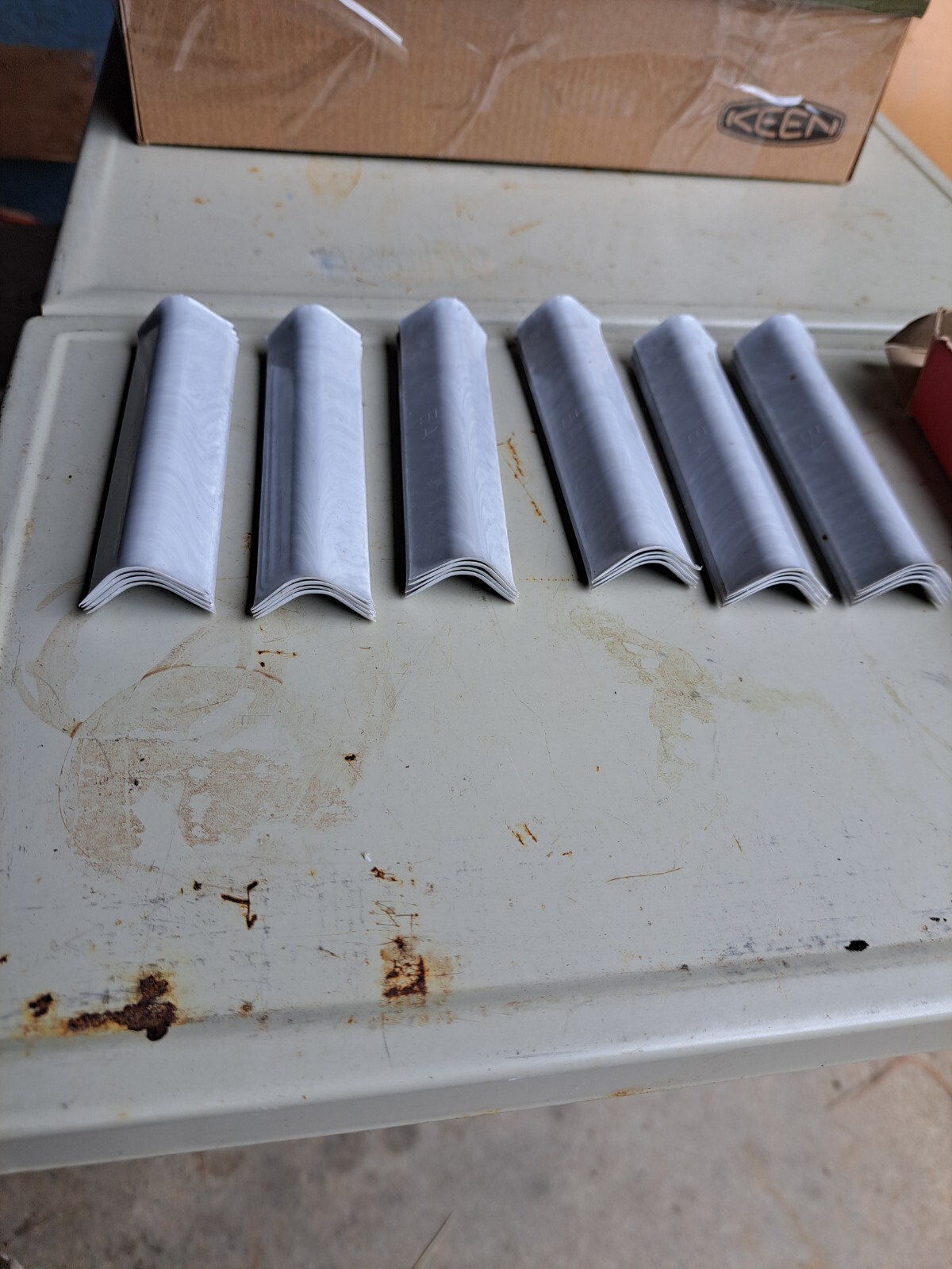 25 Vintage Gray Marbled Lustro Polystyrene Plastic Wall Tile FIELD CORNERS