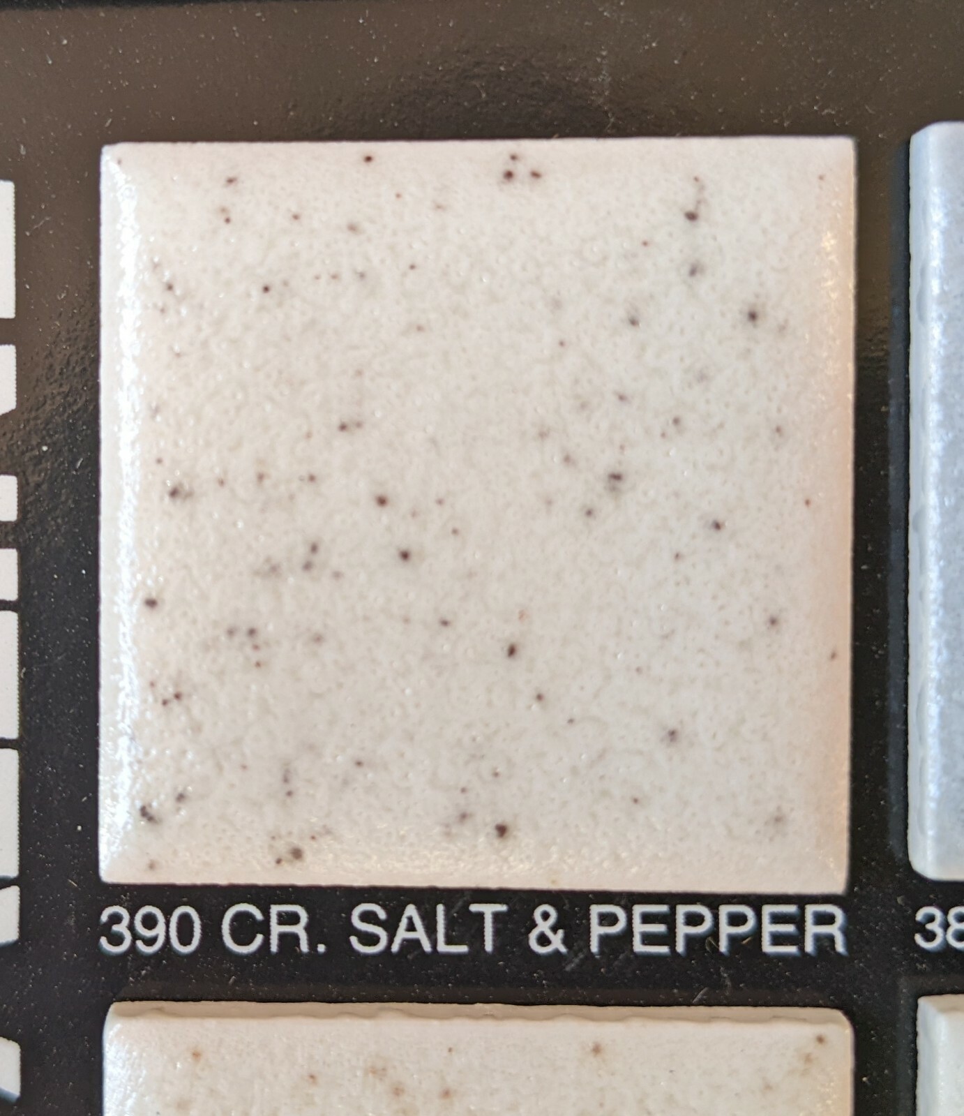 10 pcs of American Olean 390 Crystalline Salt Pepper 1-3/8″ ceramic tile Dots