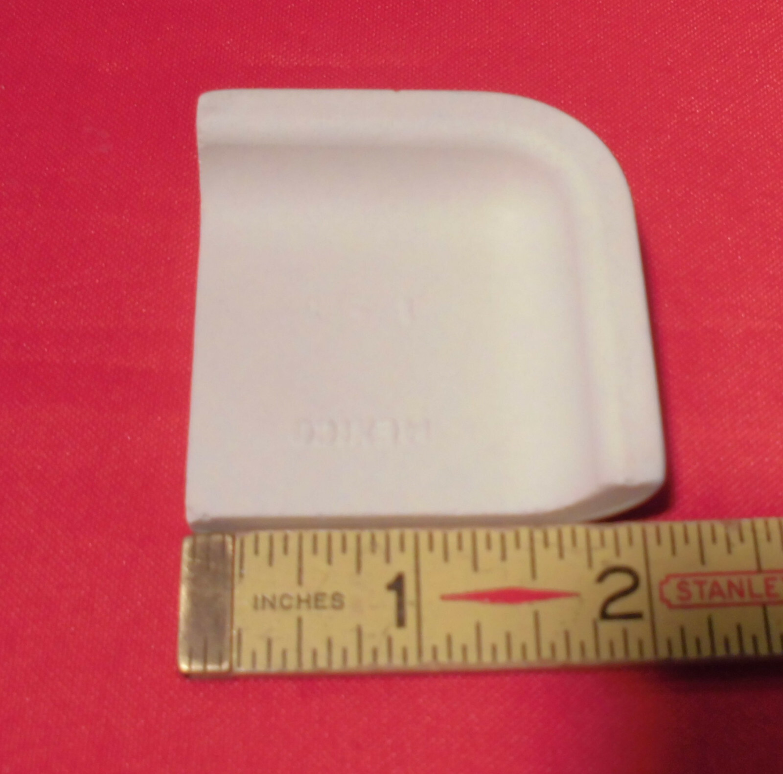 1 pc. *Gloss Almond* Ceramic Bullnose Outside Corner Tile 2″ X 2″ Daltile & A.O.