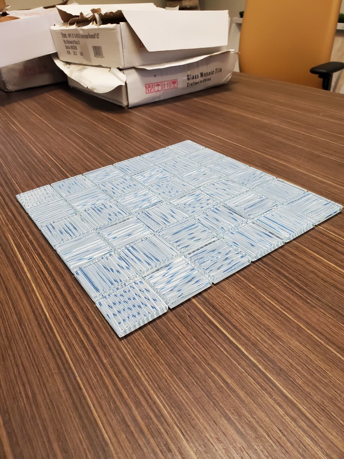 Mirage Series Light Blue 2×2 Glasstile $8 dollars per sheet. 44 sheets available
